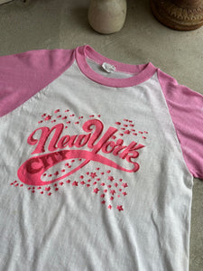 1980s Pink NYC Baseball Tee (S)