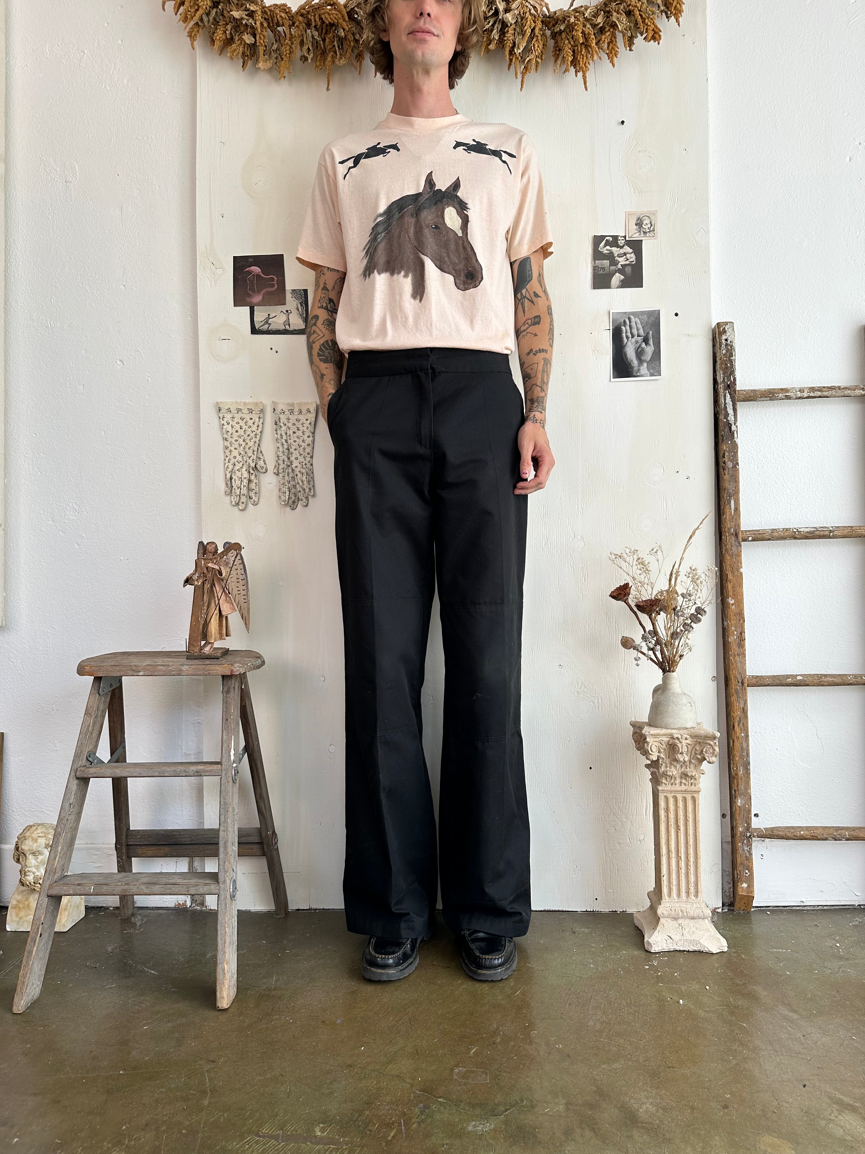 1990s Hand Painted Horse T-Shirt (M/L)