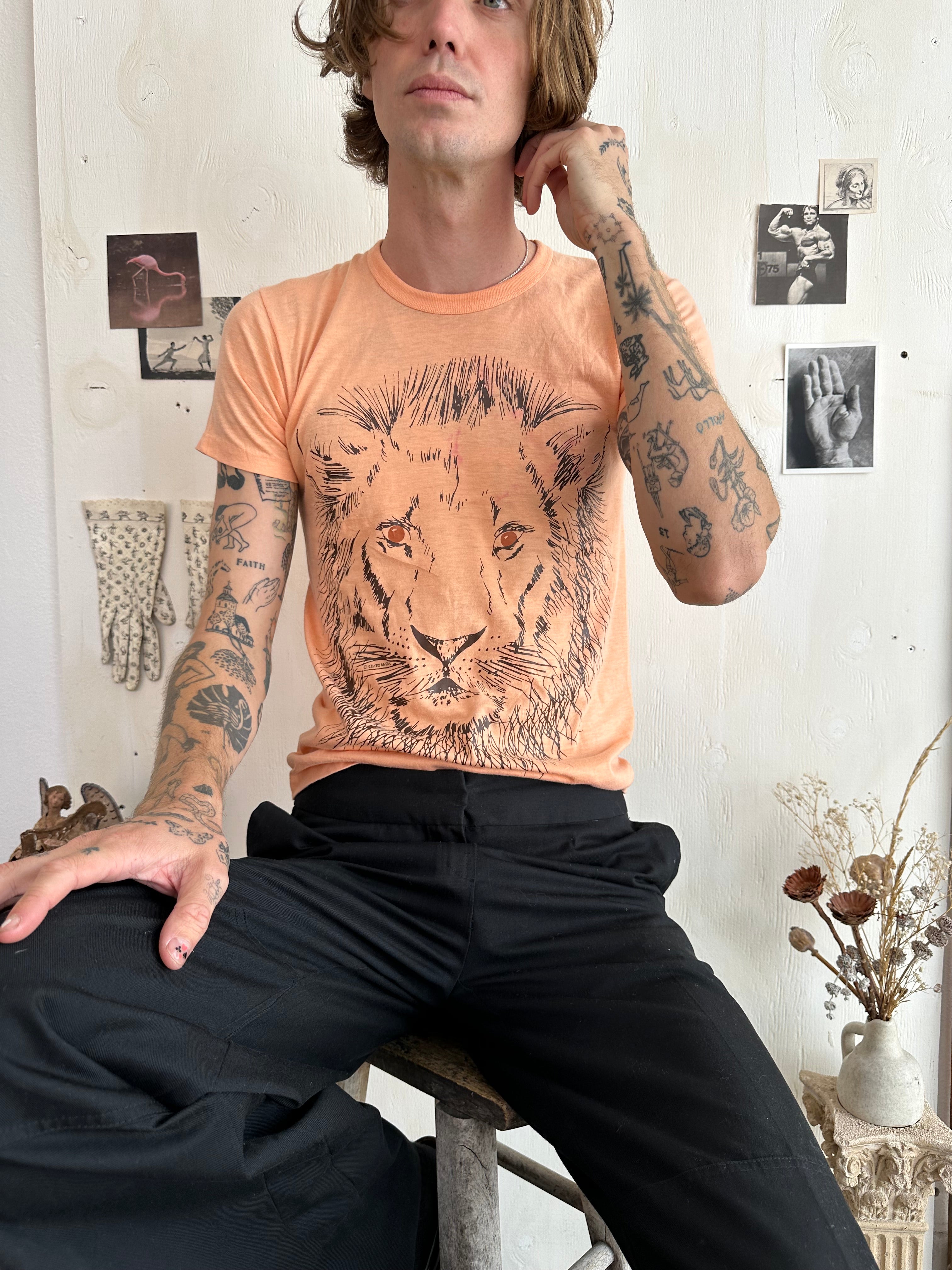 1980s Lion T-Shirt (S/M)