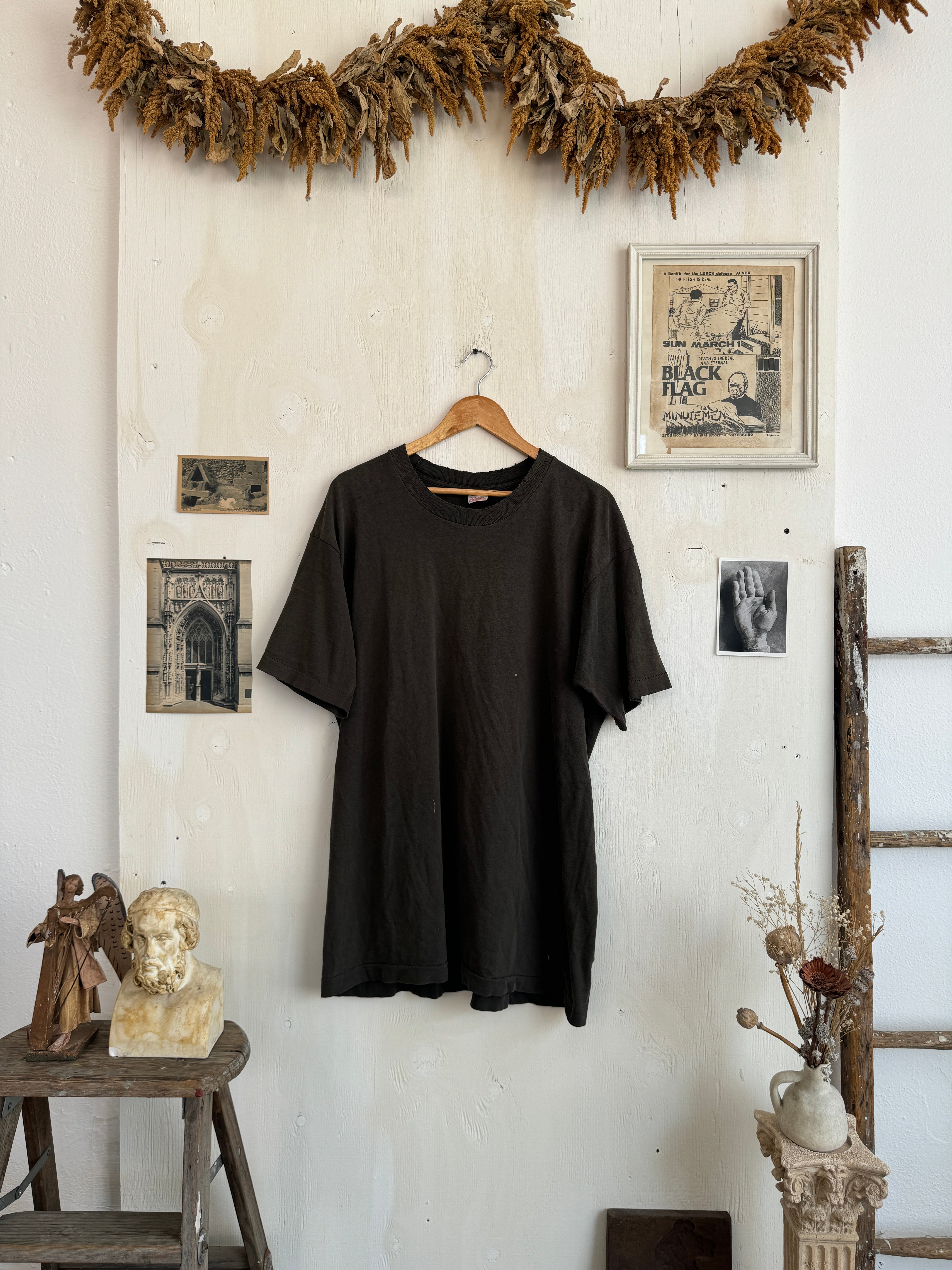 1990s Oversized Sunnfaded Black Blank (XL/XXL)