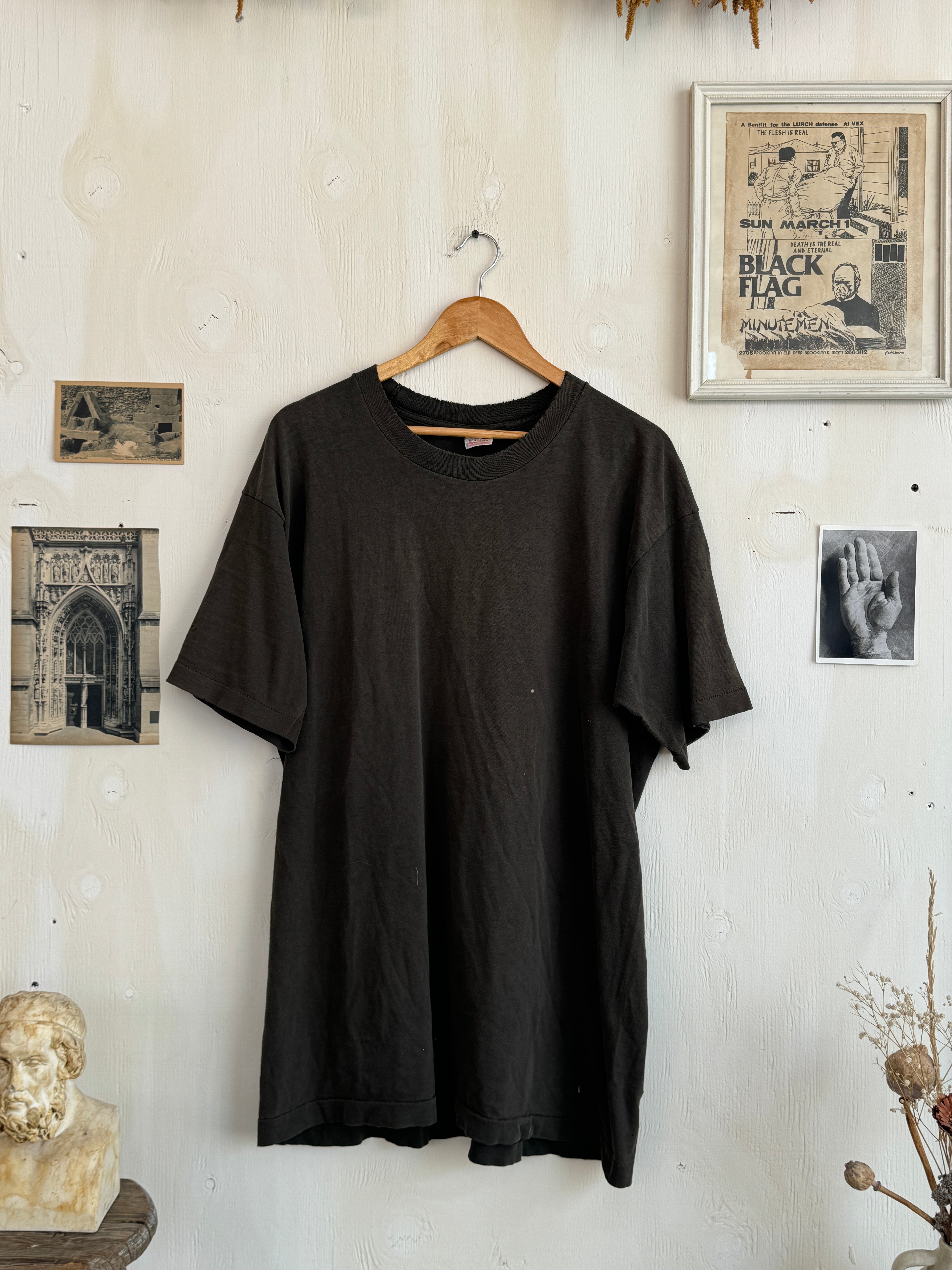 1990s Oversized Sunnfaded Black Blank (XL/XXL)