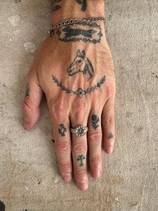 Vintage Sterling Stars and Crescent Moon Ring