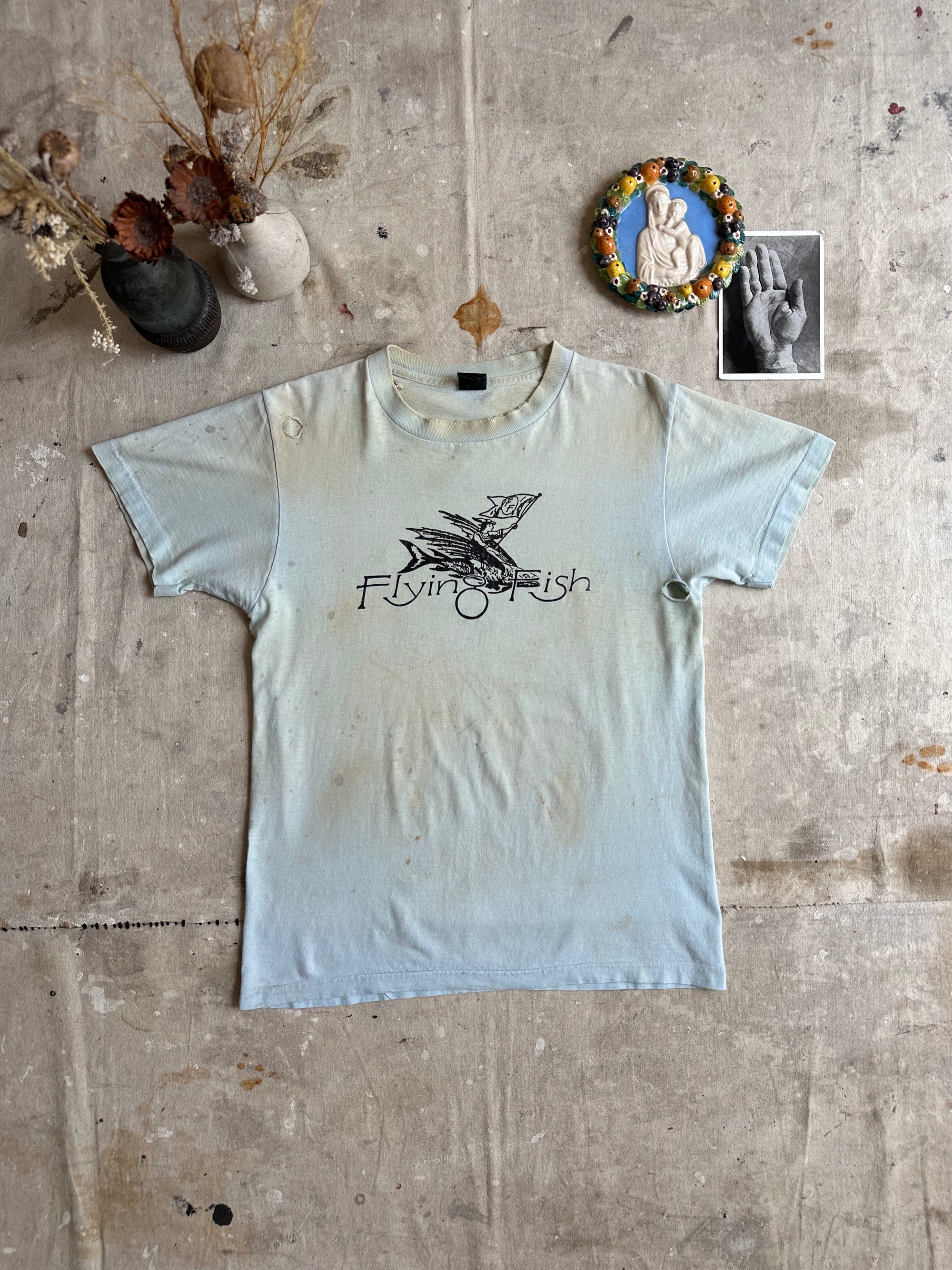 1980s Thrashed Flying Fish Records Tee