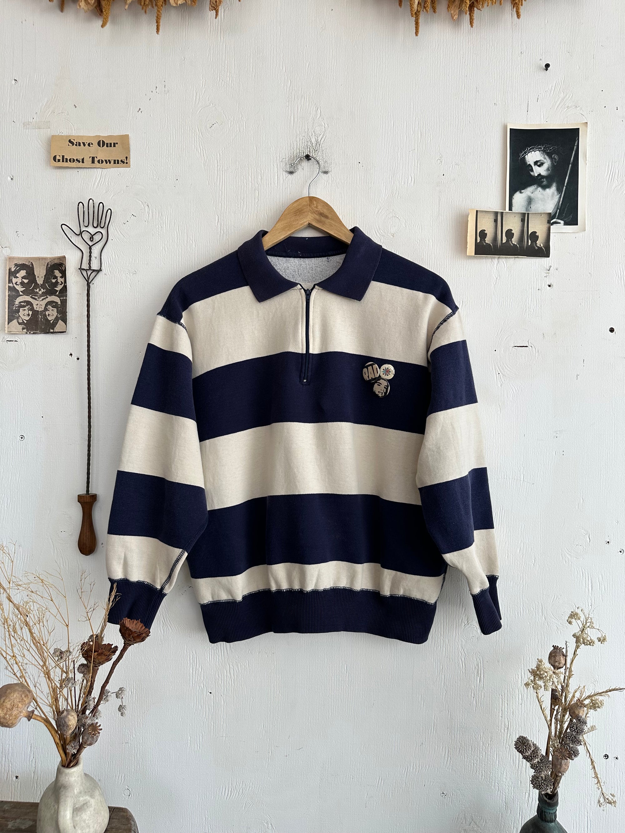 1990s Rugby Quarter Zip W/ Pins