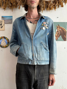 1960s Denim Big Mac Work Jacket W/ Pins (M)