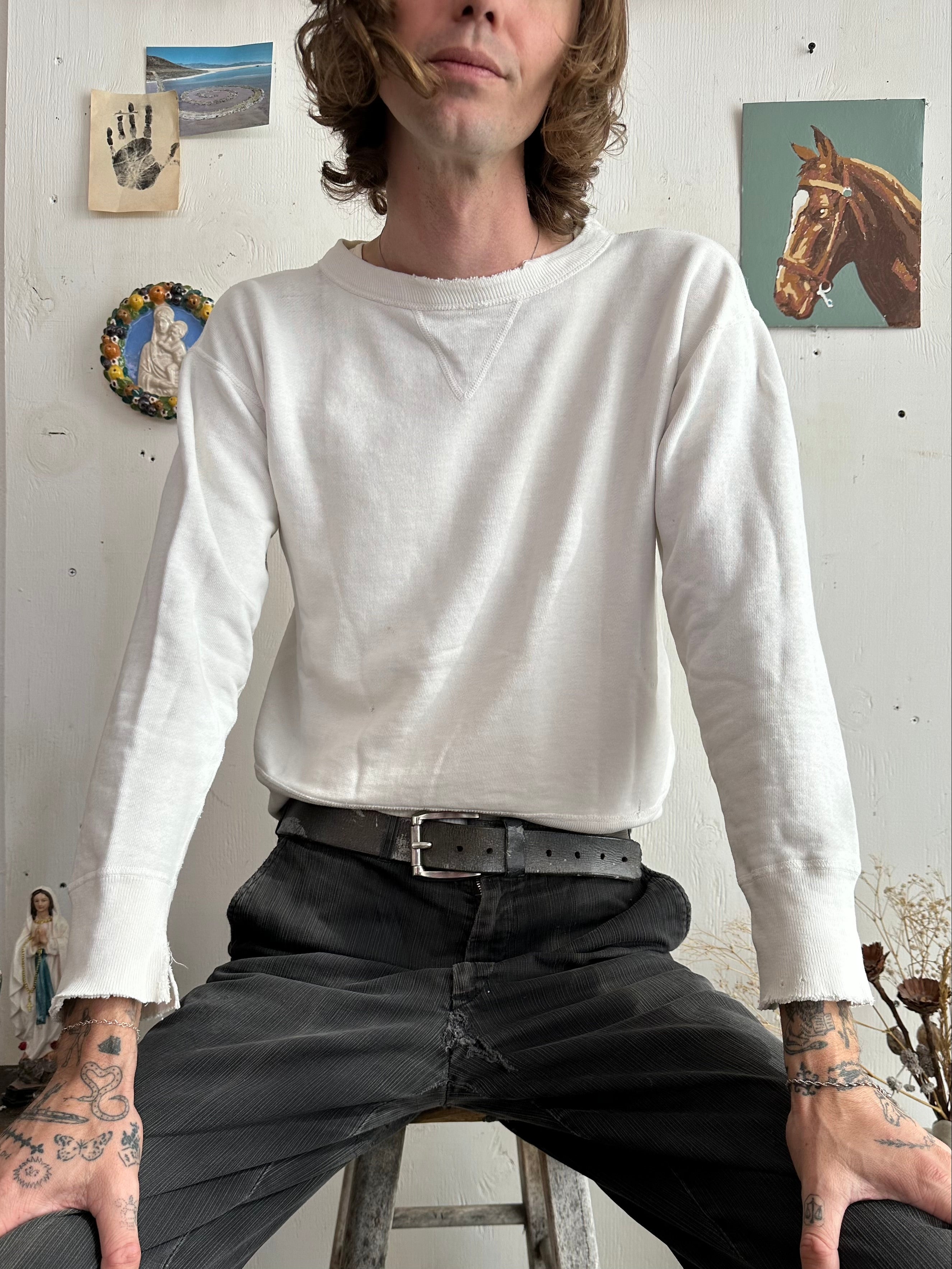 1950s Well Worn Single V Sweatshirt (M)