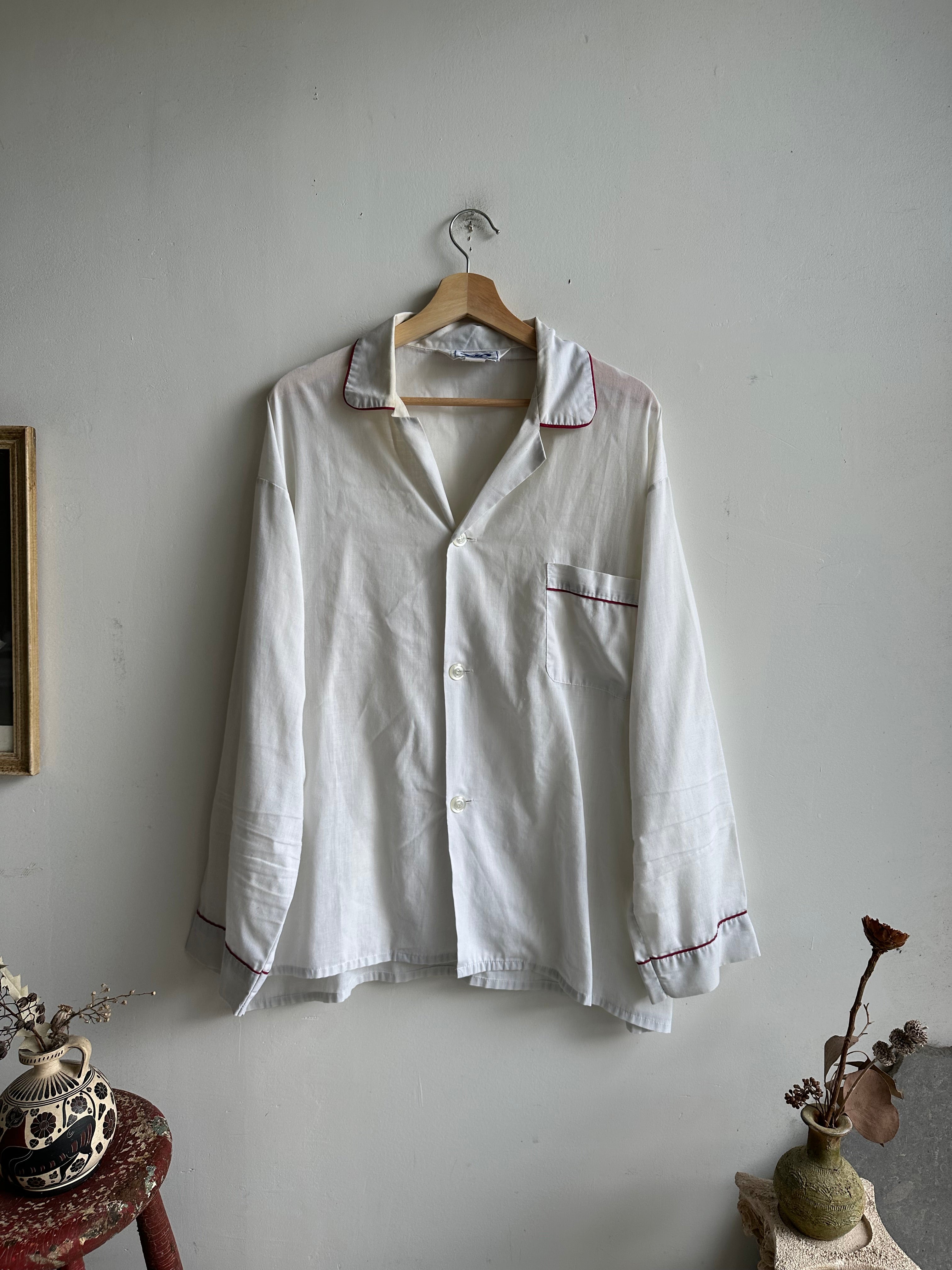 1960s Well-Worn Pajama Top (Boxy L)