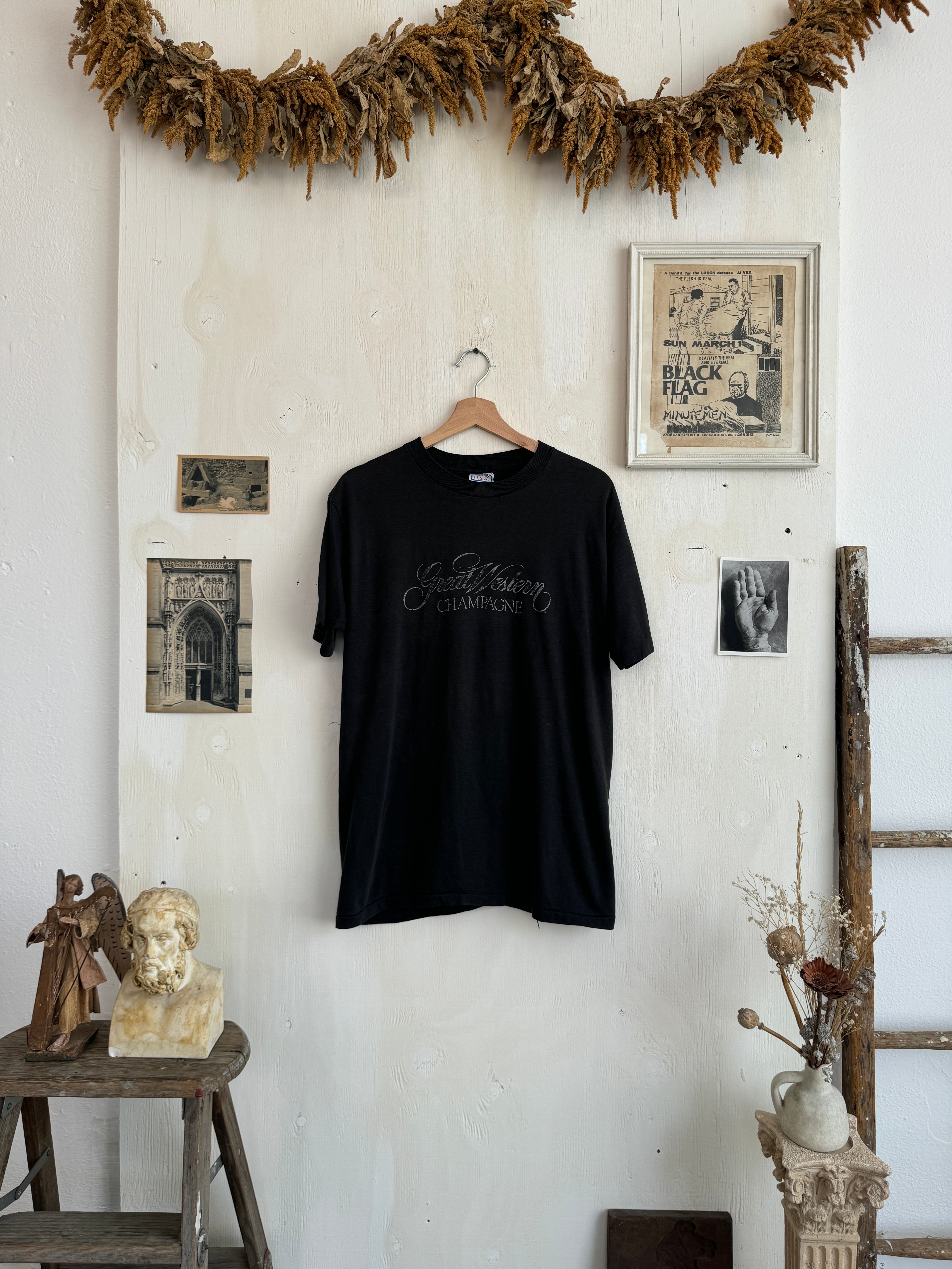1980s Paper-Thin Great Western Champagne Tee (L/XL)