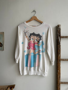 1980s Faded Betty Bop Sweatshirt (M)