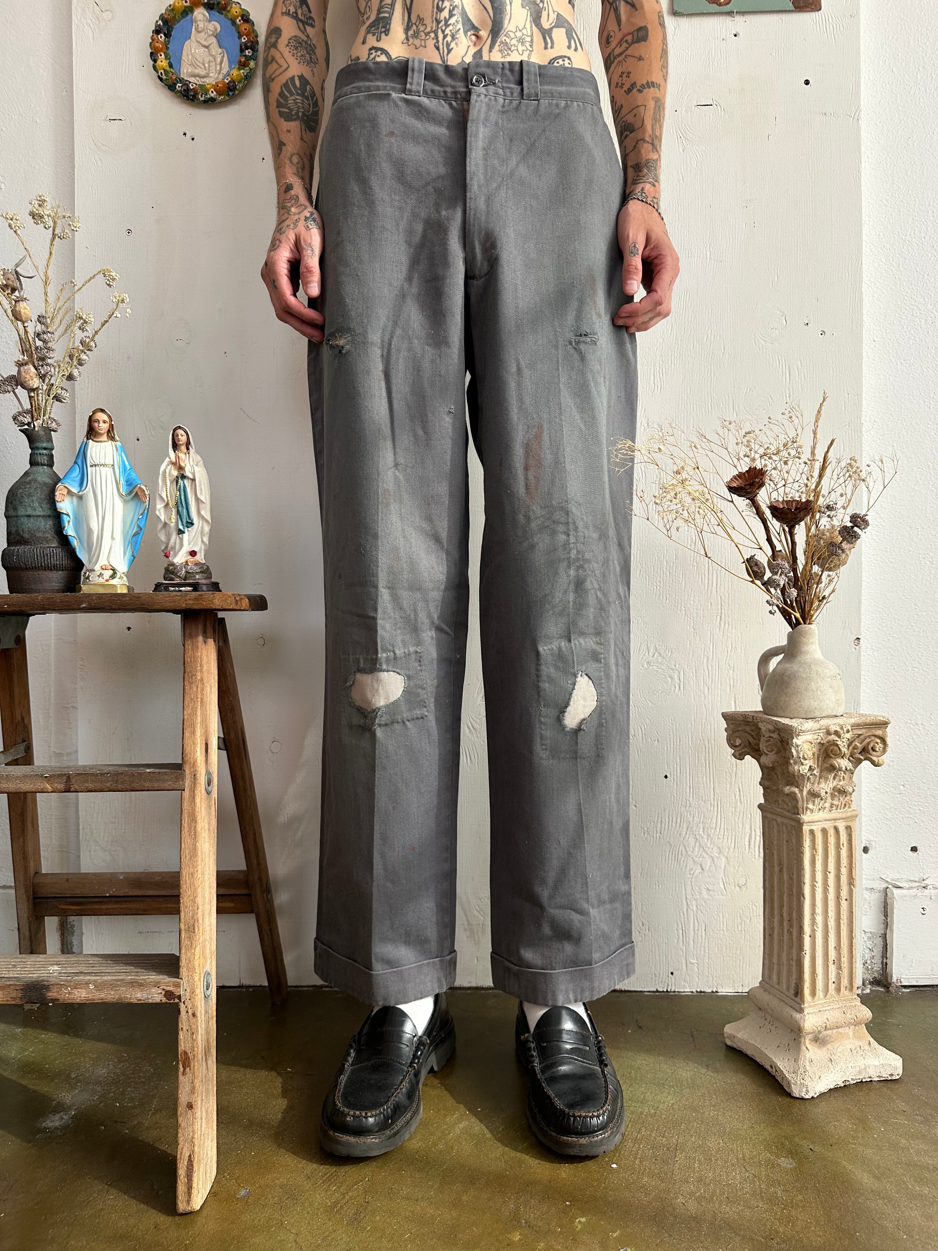 1970s Well Worn + RepairedBig Mac Work Pants (31/32)