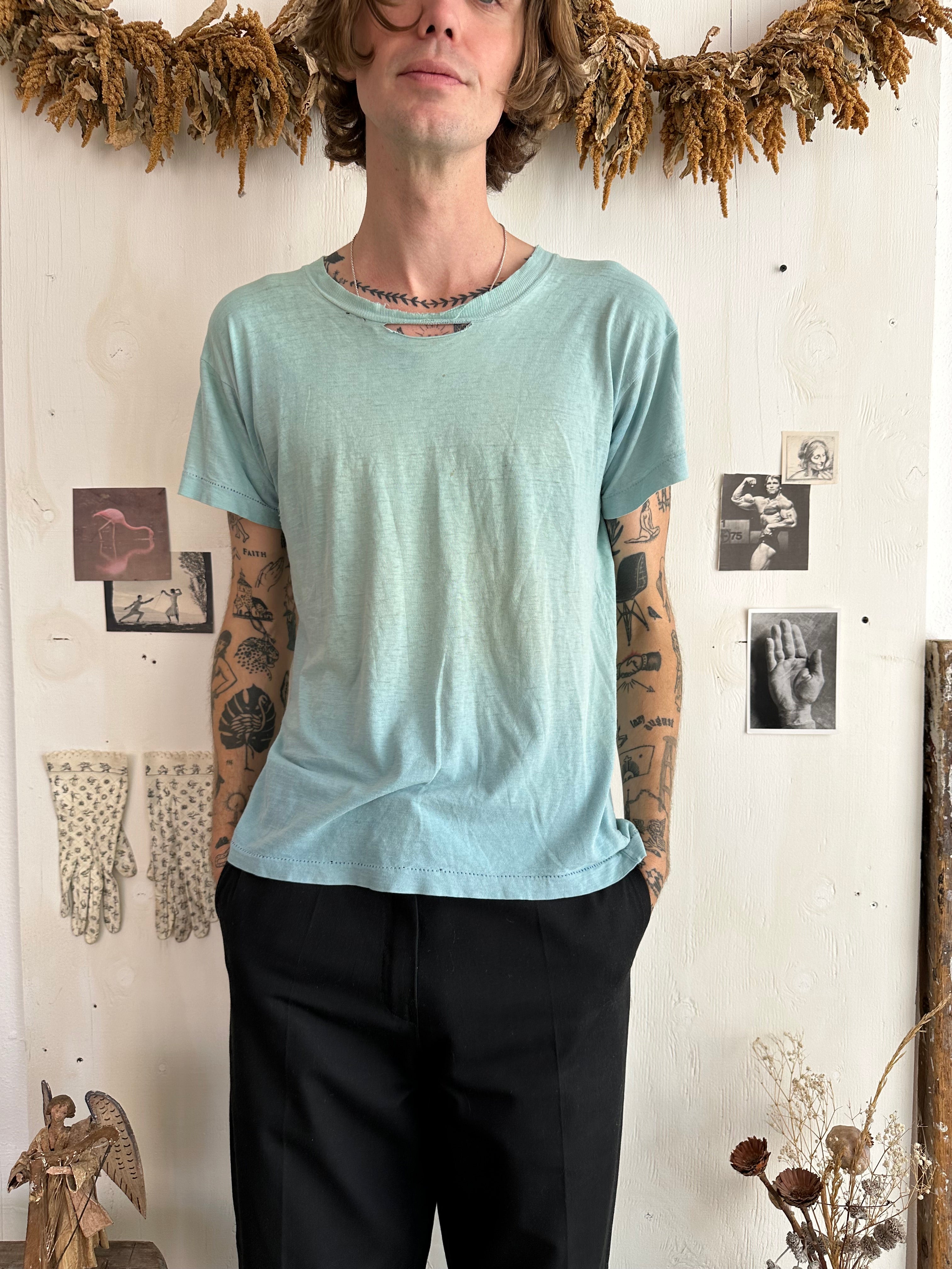 1980s Thrashed Light Blue Blank (M)