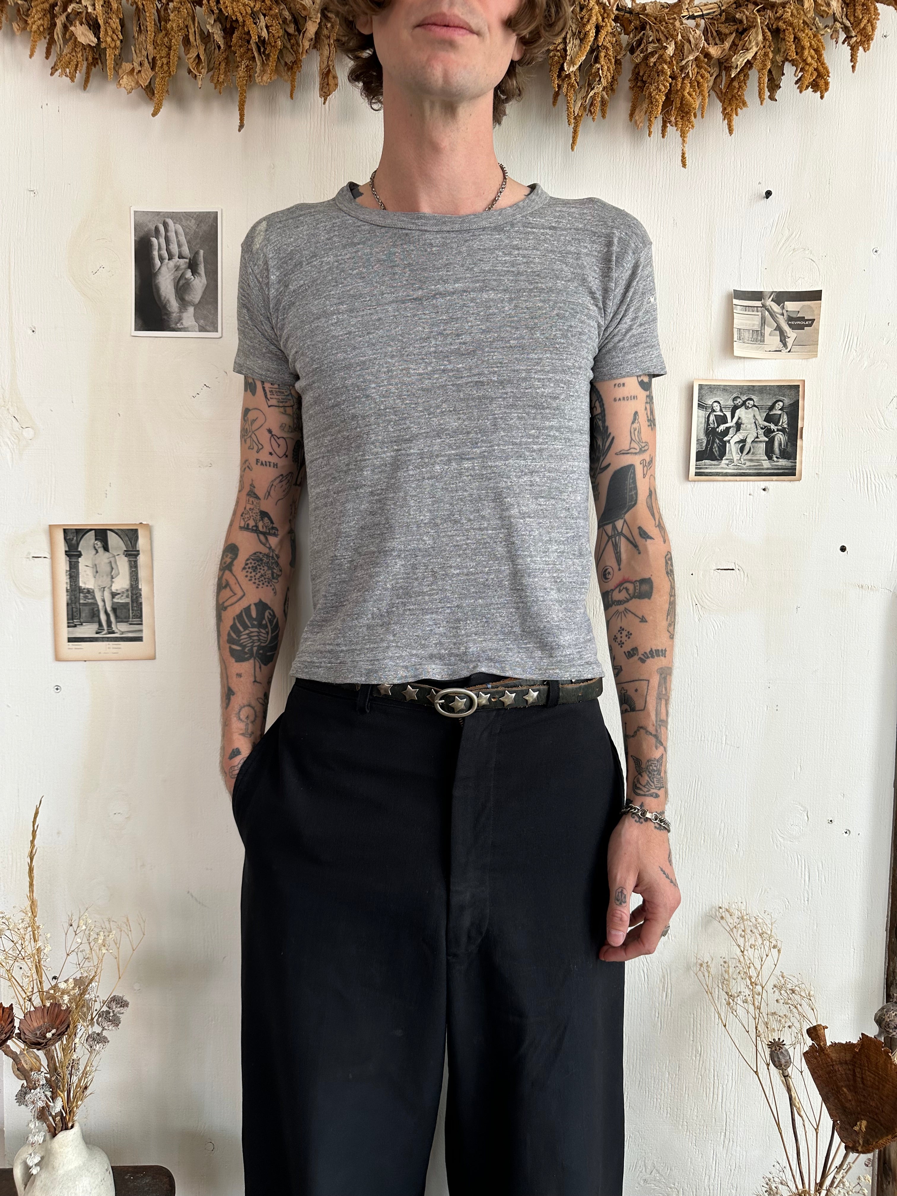 1970s Perfect Gray T-Shirt (Boxy S)