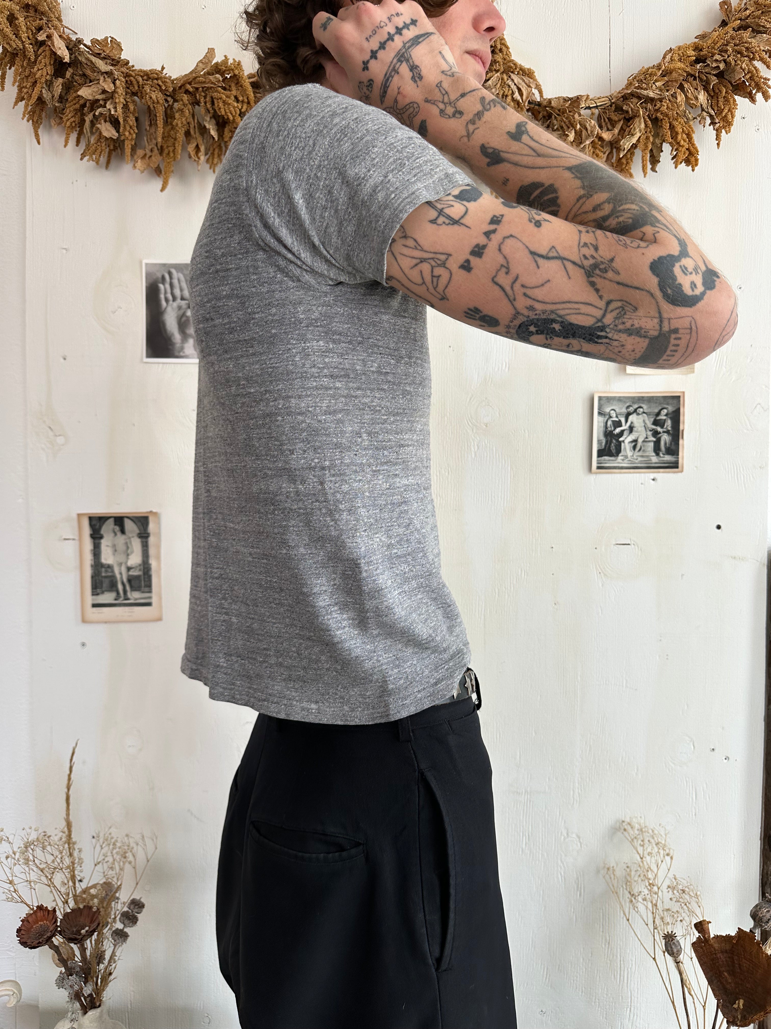 1970s Perfect Gray T-Shirt (Boxy S)