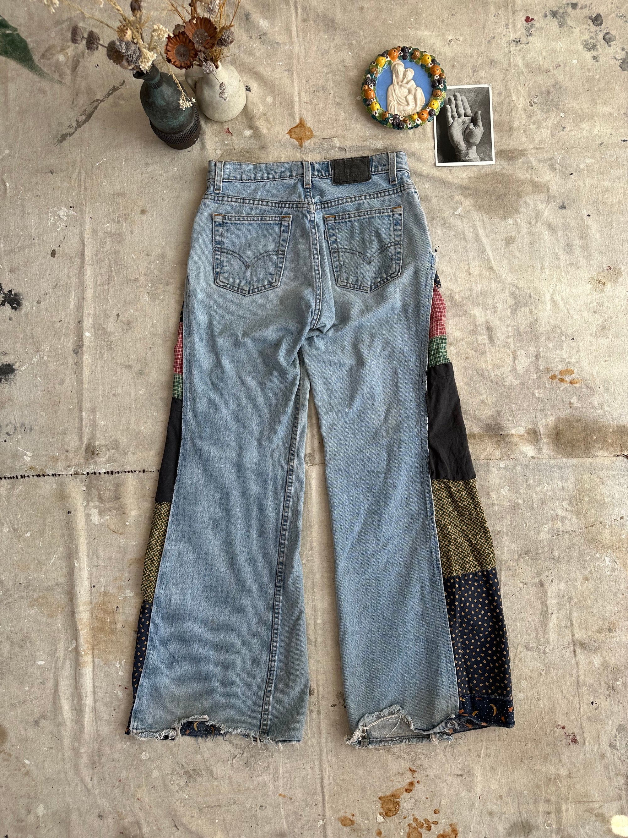 1990s Homemade Patch Flares