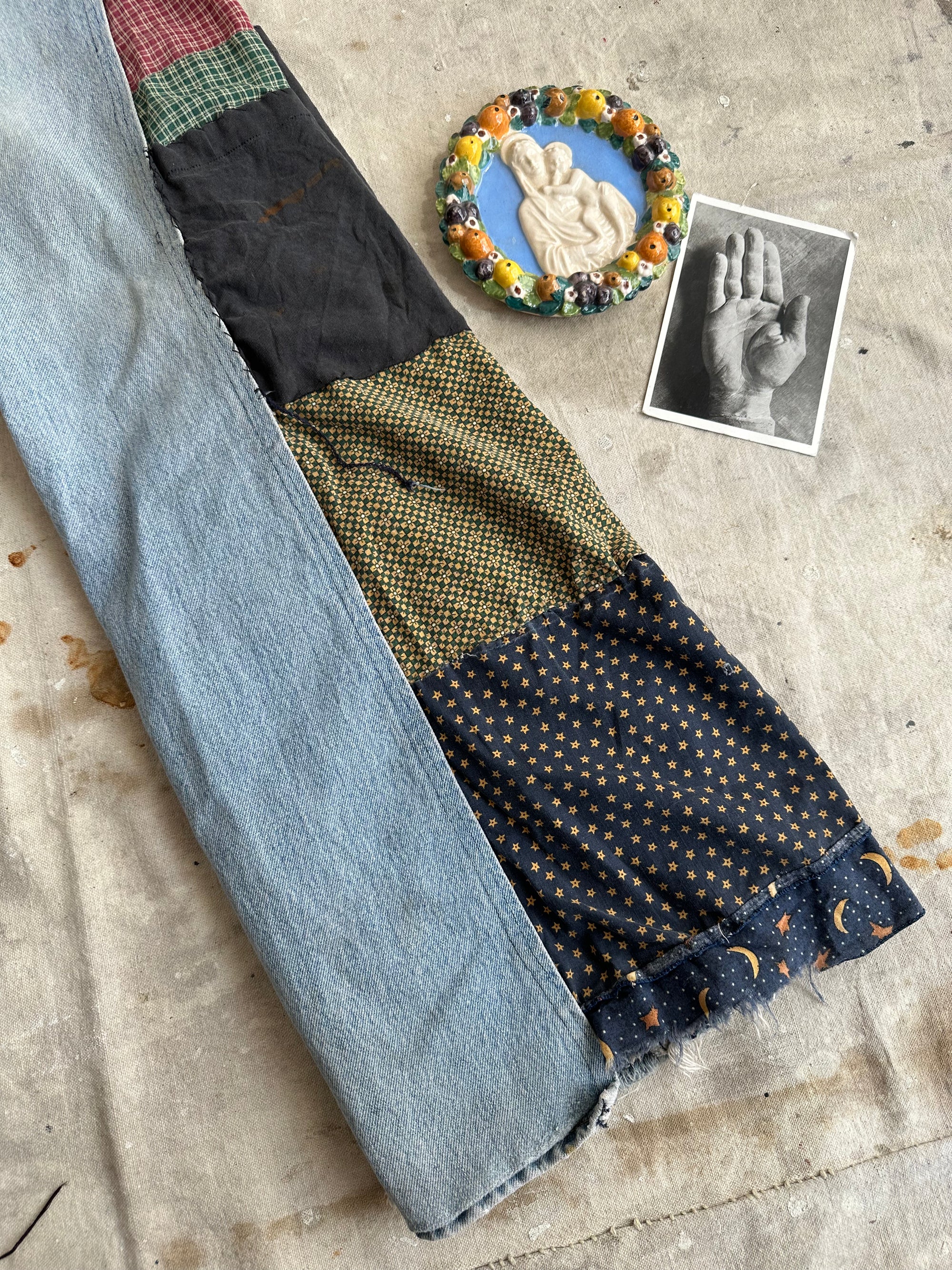 1990s Homemade Patch Flares