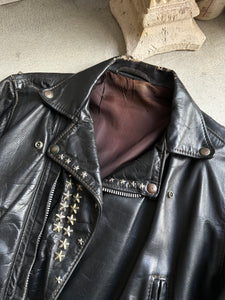 1950s Star Studded Leather Jacket (S)