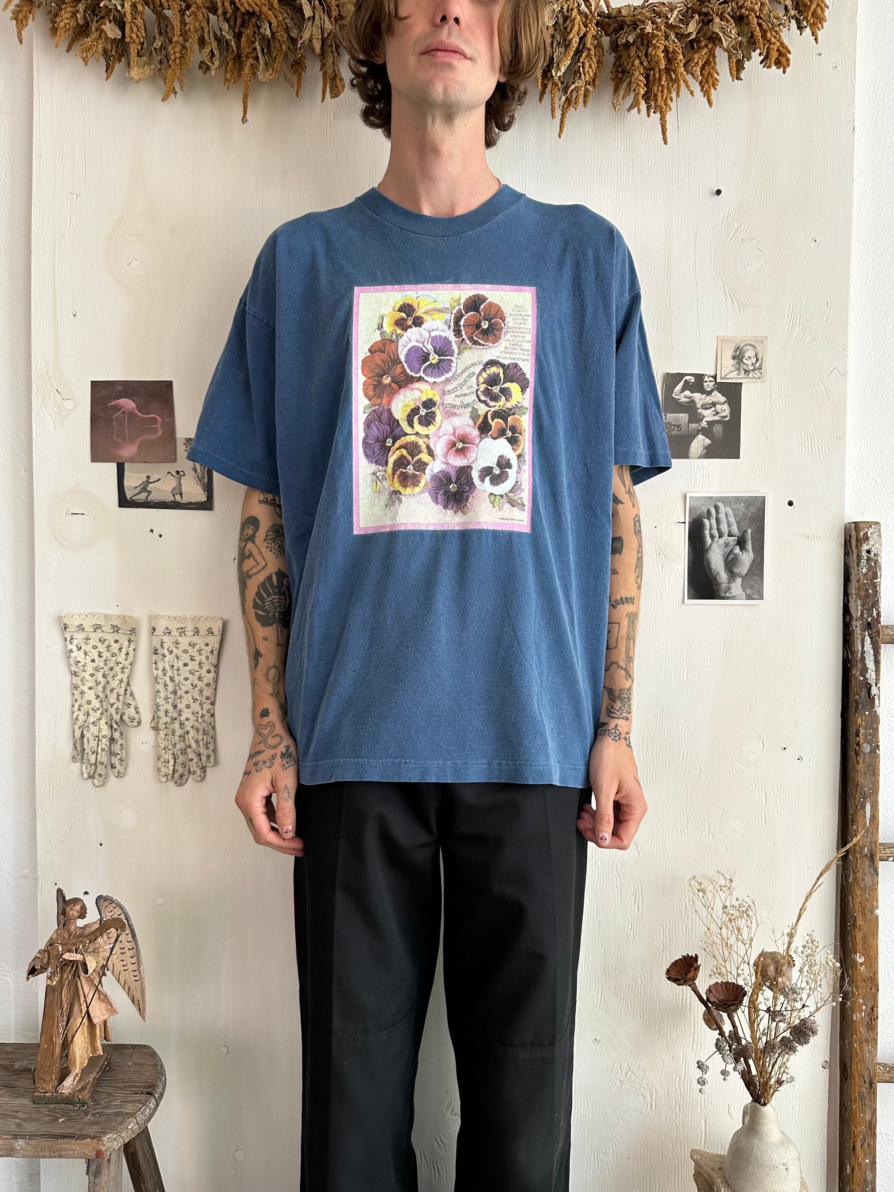 1990s Pansies T-Shirt (XXL)