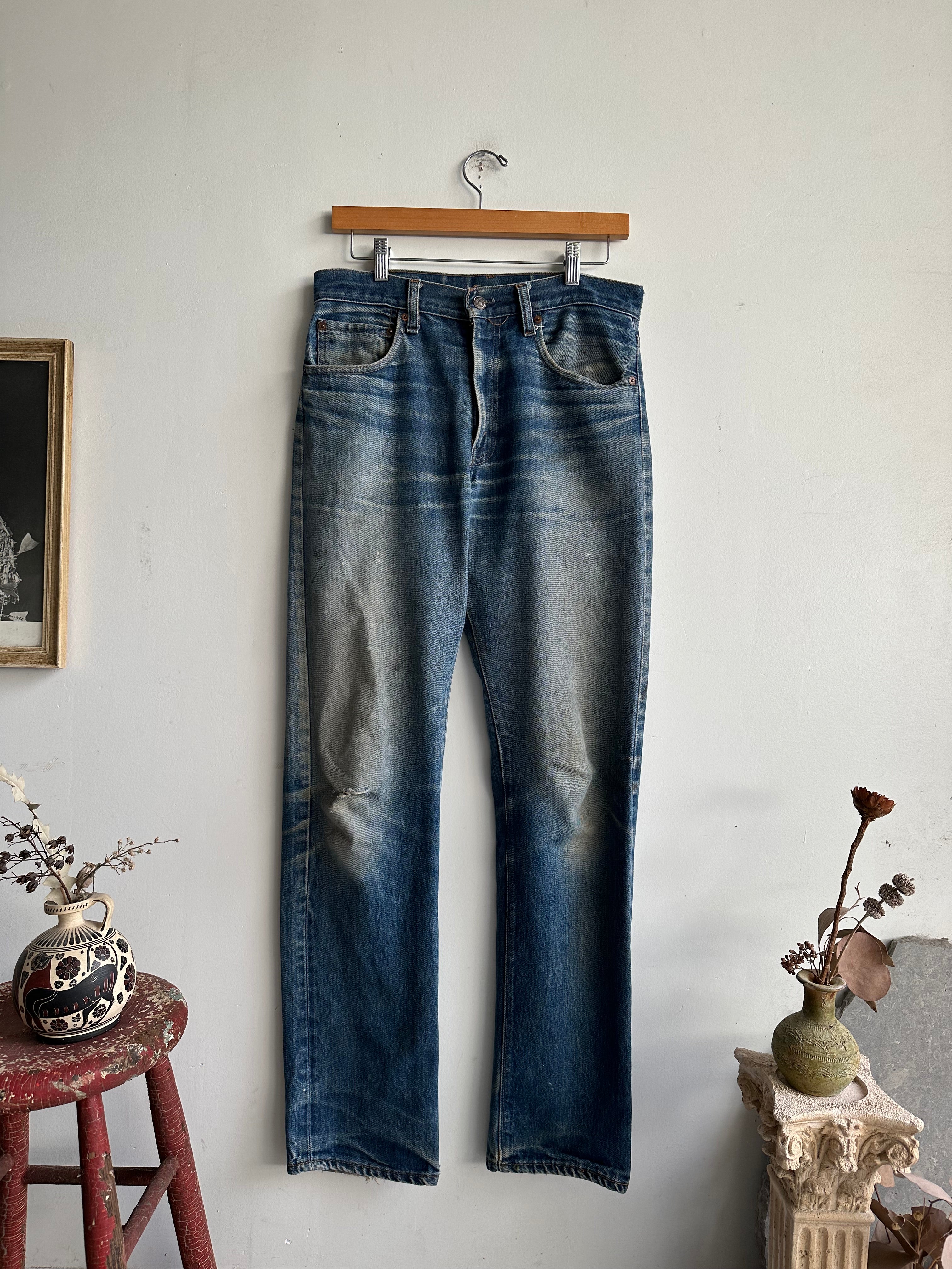 1980s Thrashed Levi's 505s (31 x 32)