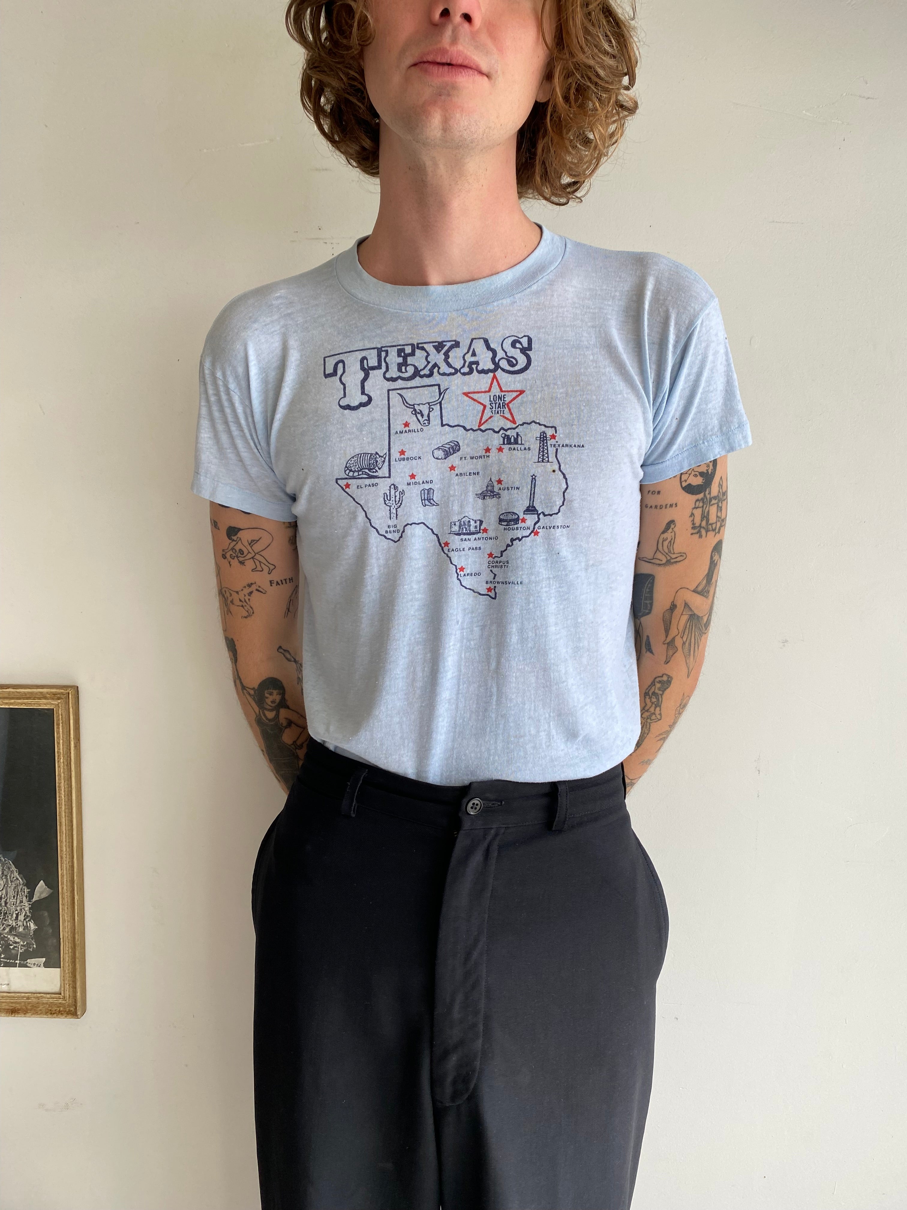1980s Faded Texas T-Shirt (Boxy S)
