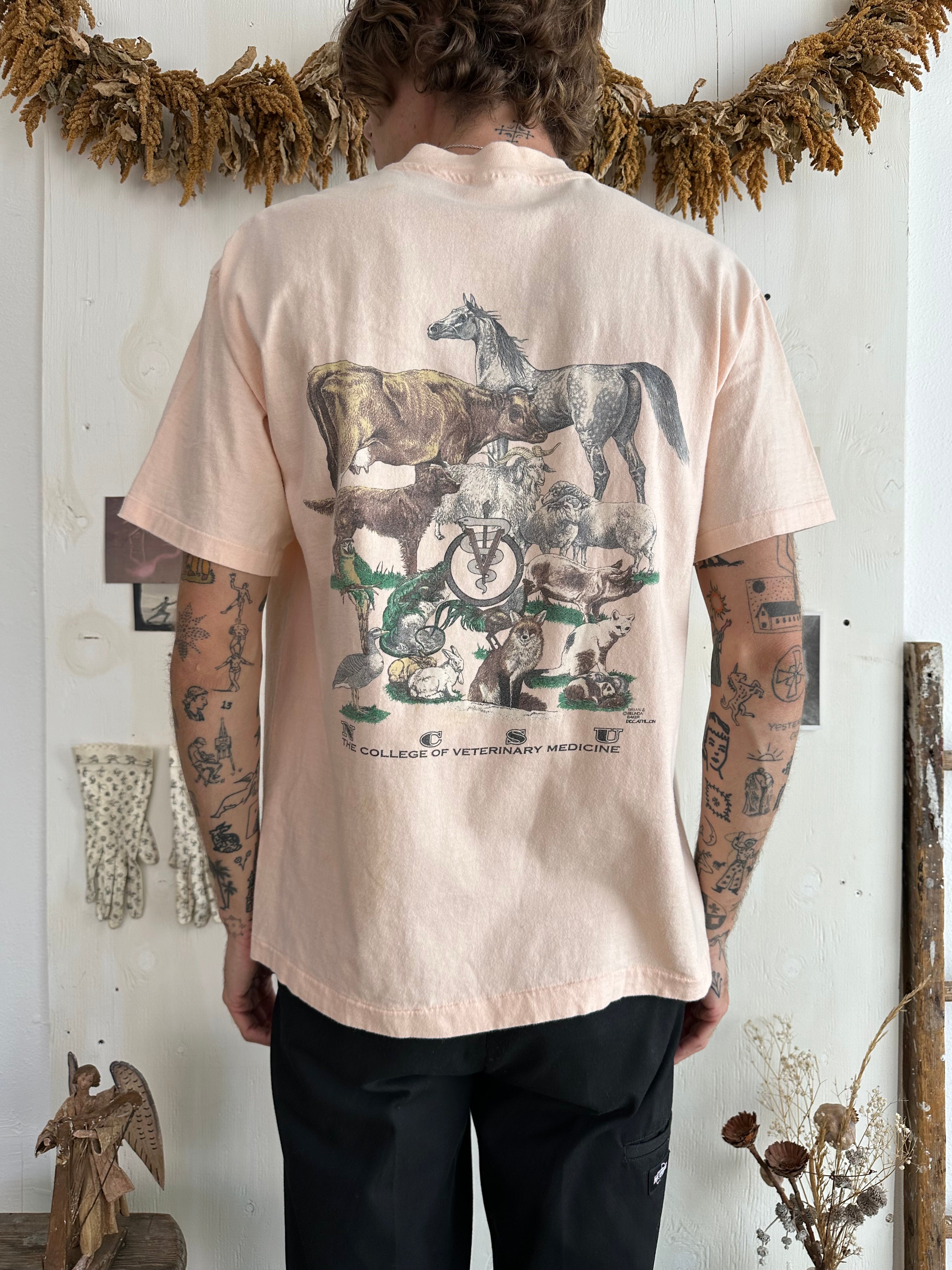 1990s Veterinary College T-Shirt (L)