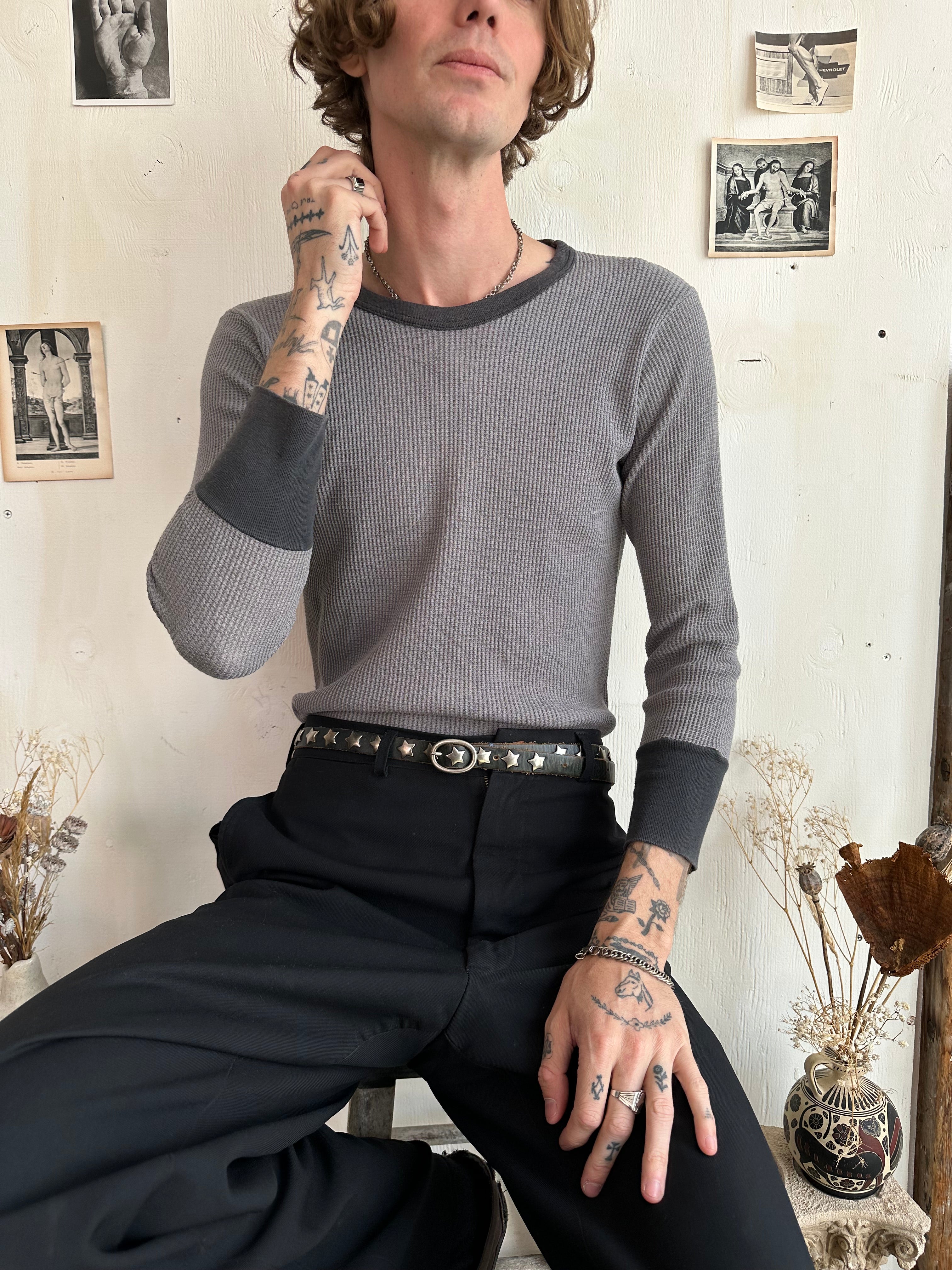 1980s Faded Black and Gray Thermal (M)