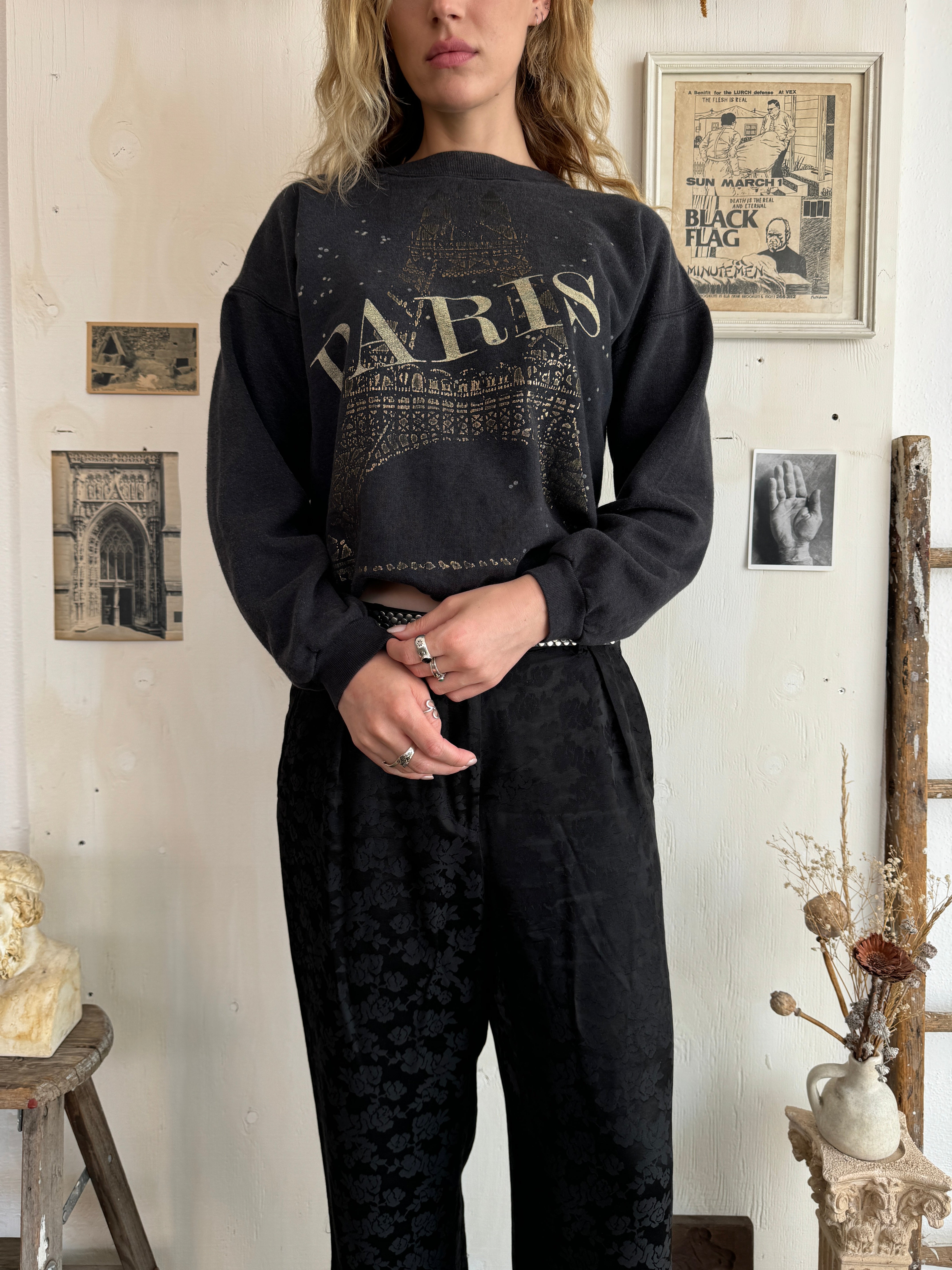 1980s Paris Sweatshirt (Boxy S)