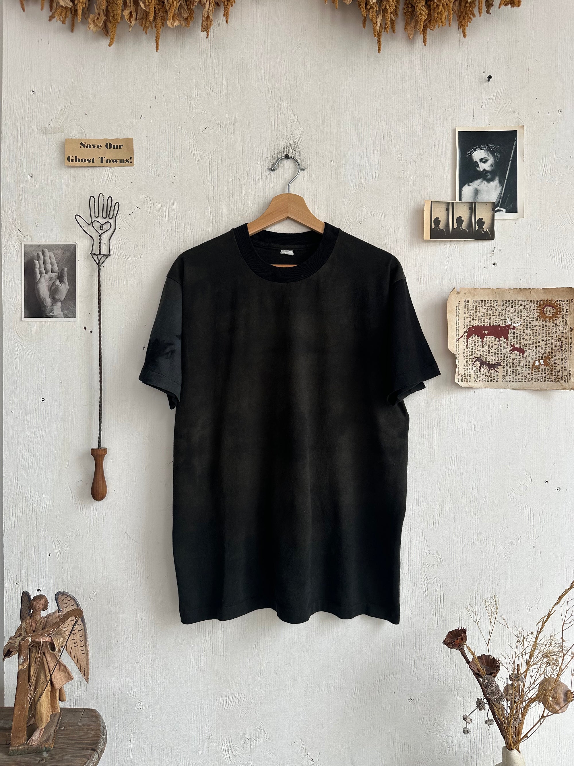 1970s Faded Two-Toned Black Blank