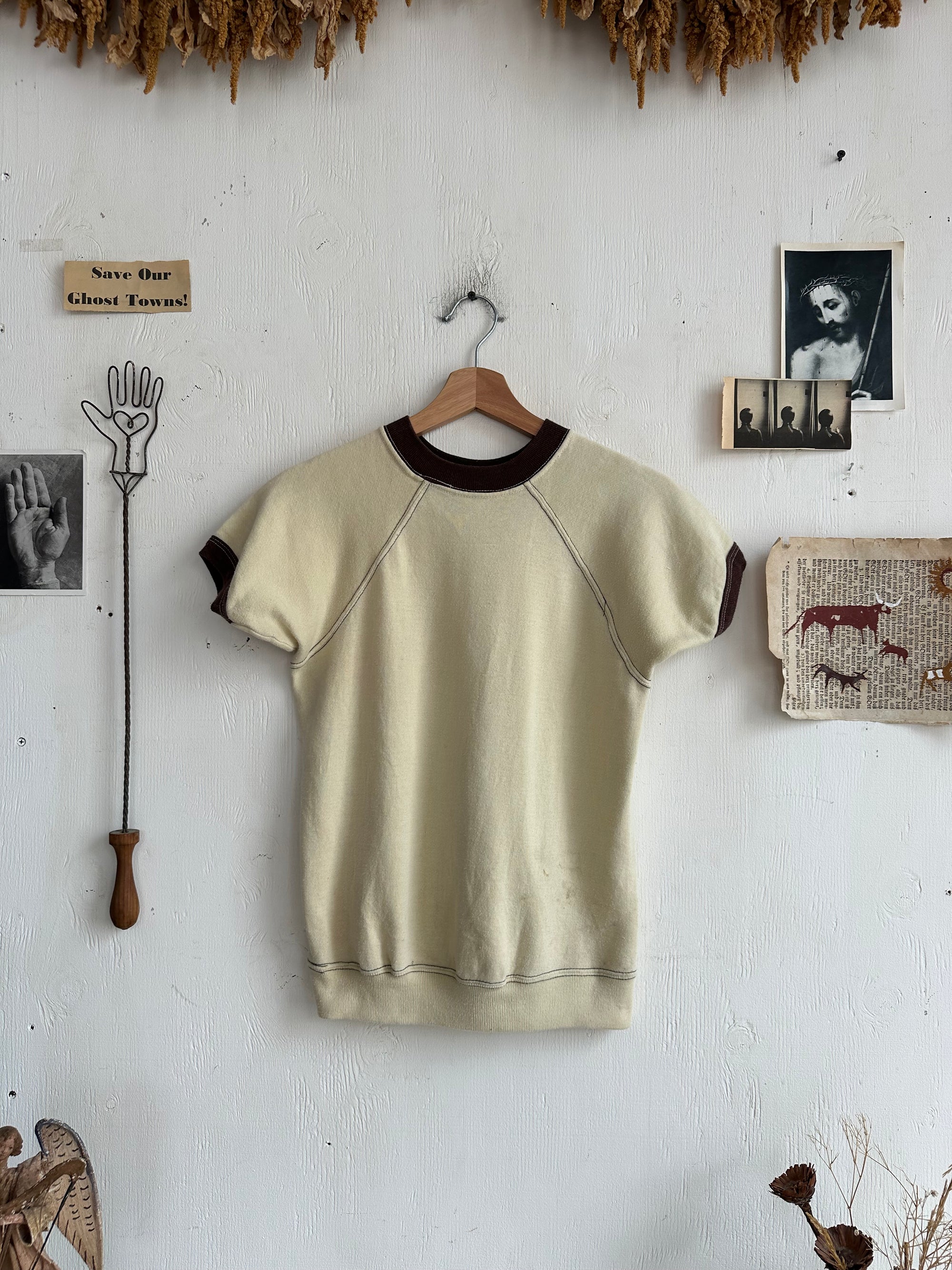 1970s Stained Short Sleeve Sweatshirt