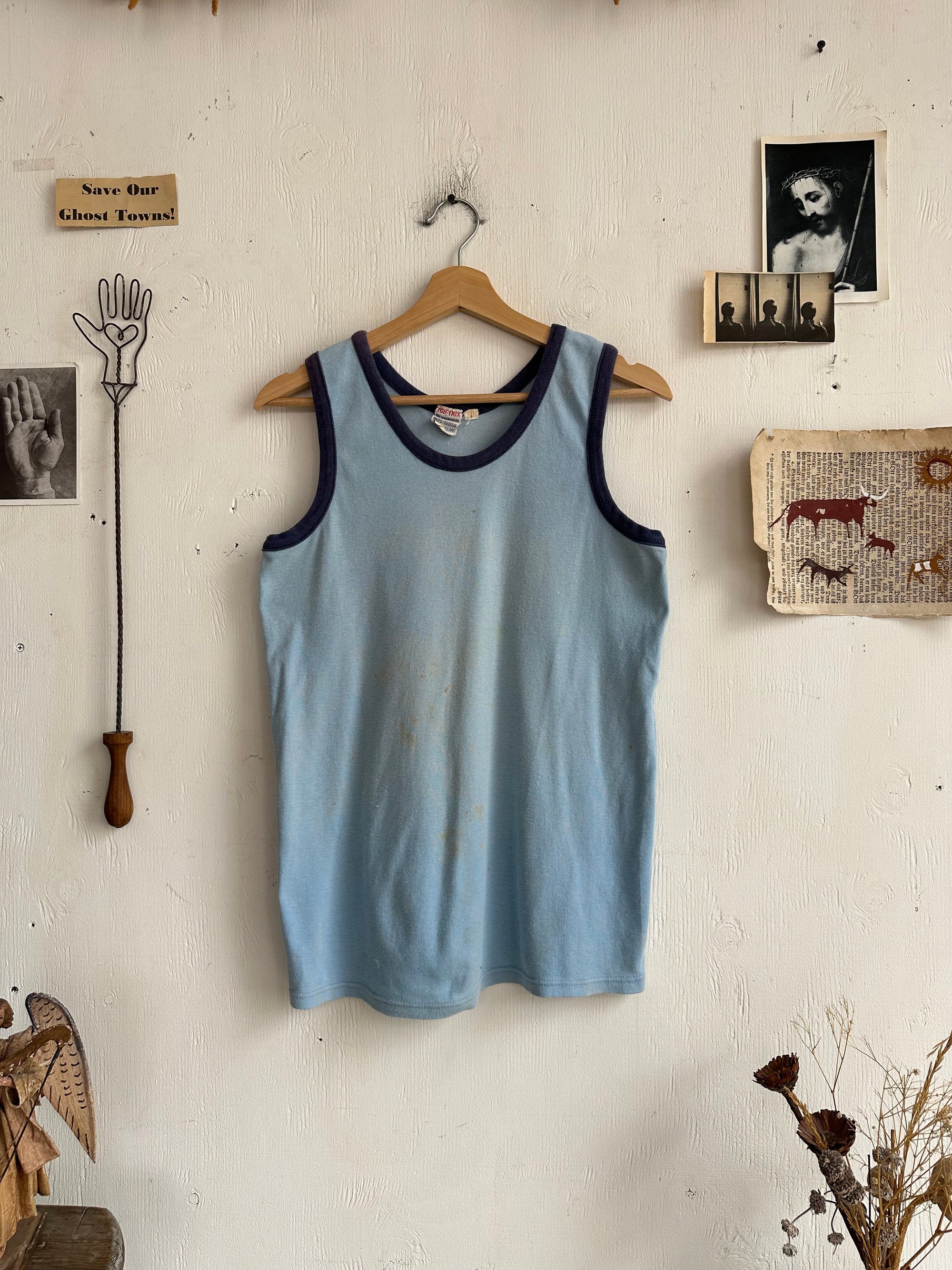 1980s Well Worn Two-Toned Tank Top