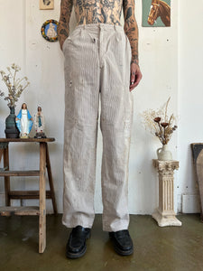1940s Thrashed/Repaired Seersucker Trousers (31/33)