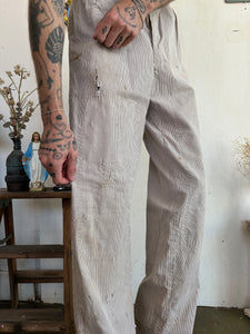 1940s Thrashed/Repaired Seersucker Trousers (31/33)