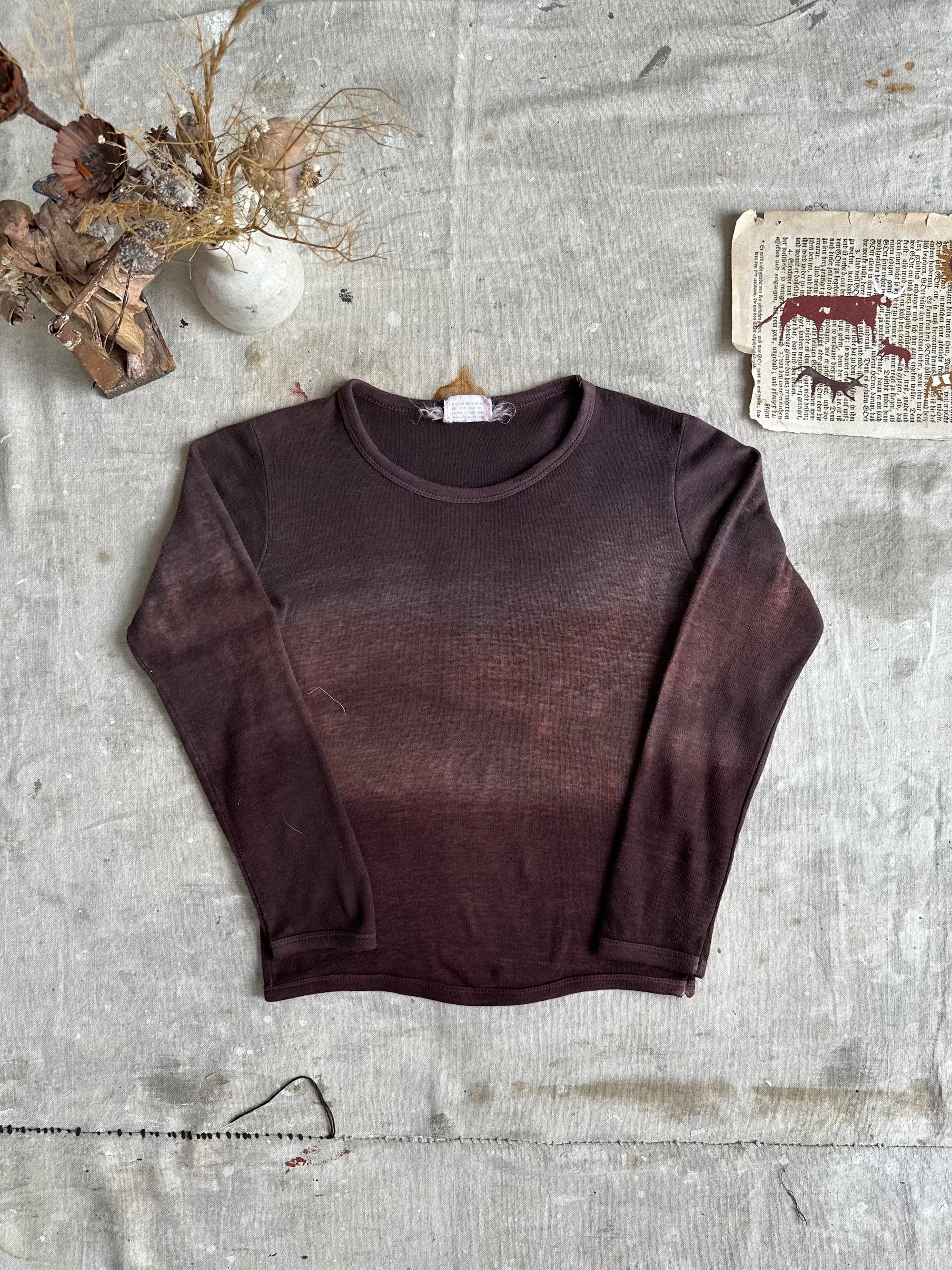 1970s Sunfaded Brown Long Sleeve