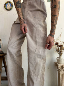 1940s Thrashed/Repaired Seersucker Trousers (31/33)