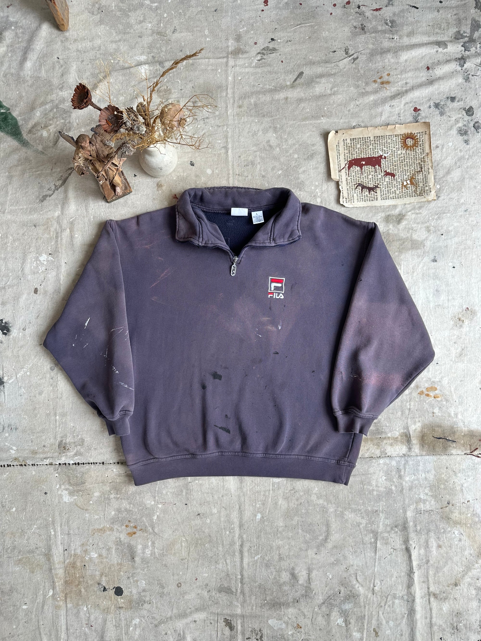 1990s Sunfaded FILA Quarter Zip