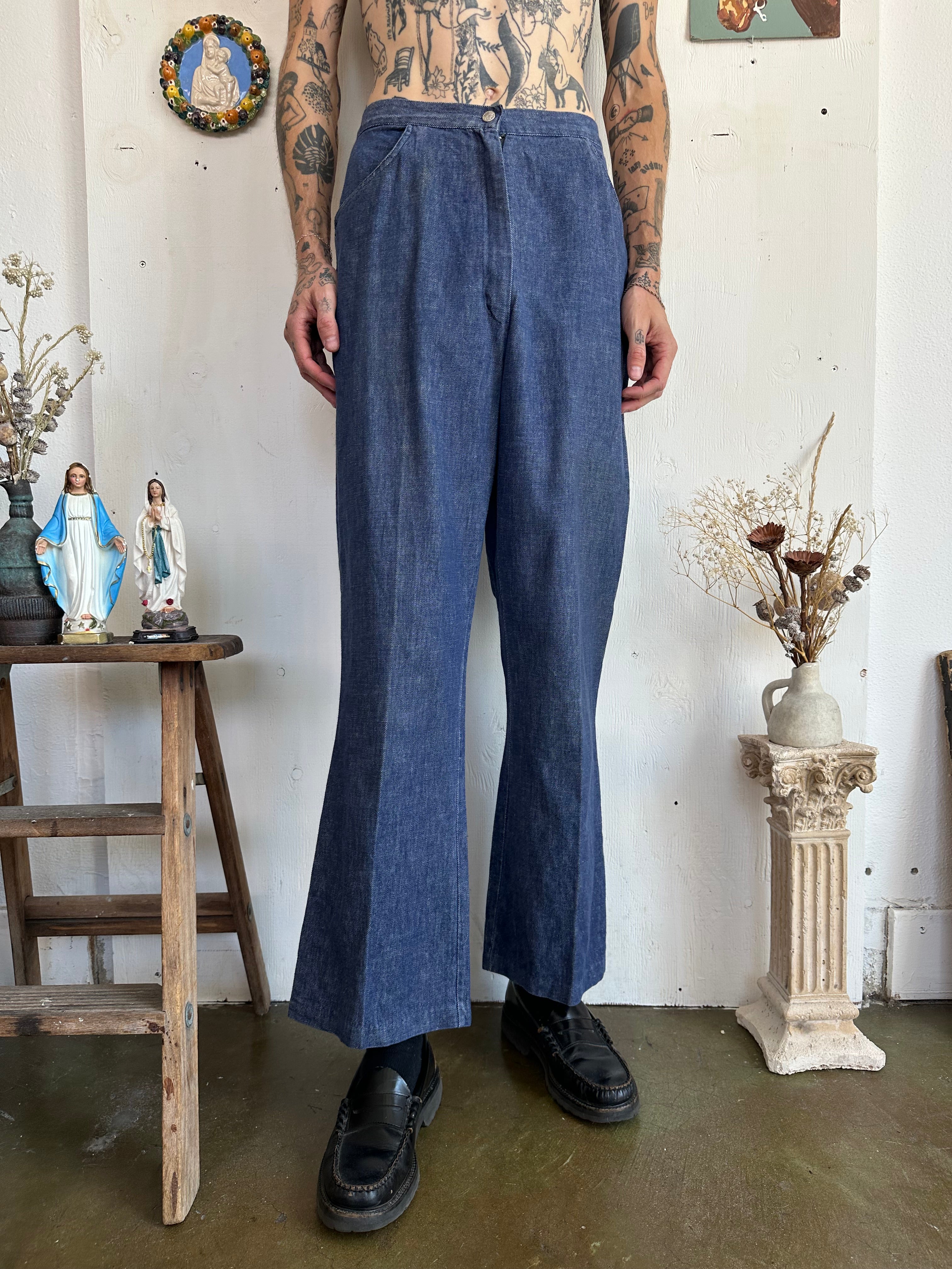 1970s Flared Denim Pants (28/29)