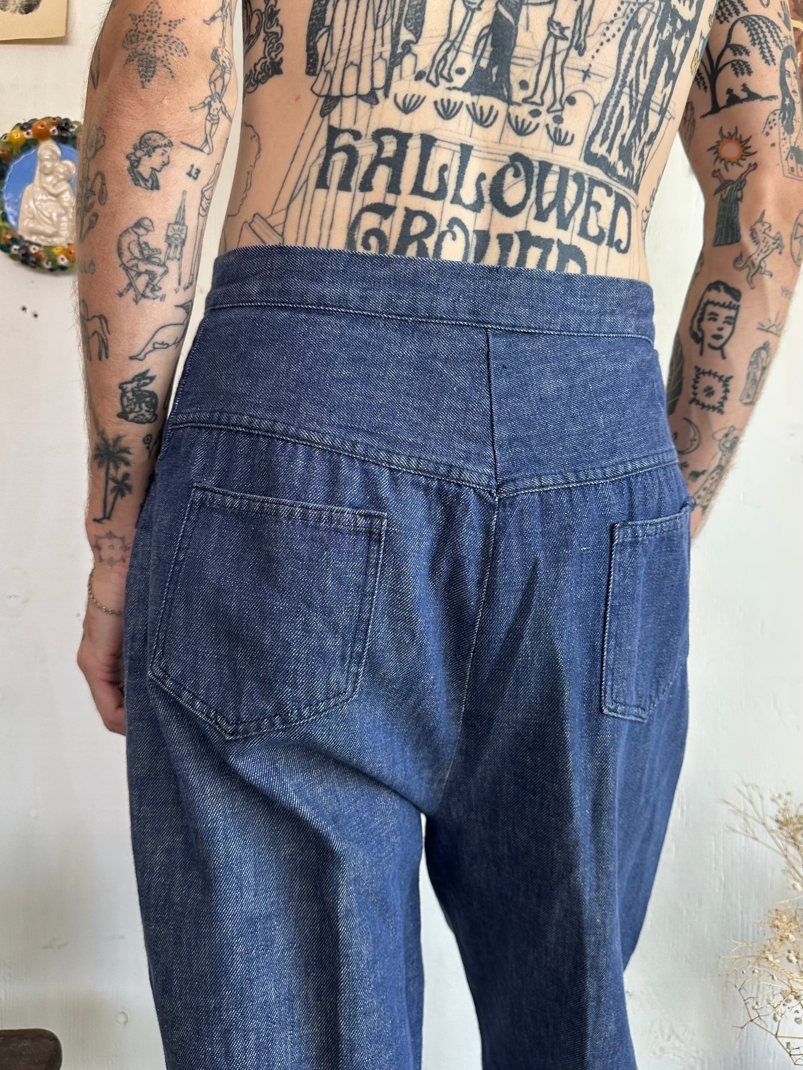 1970s Flared Denim Pants (28/29)