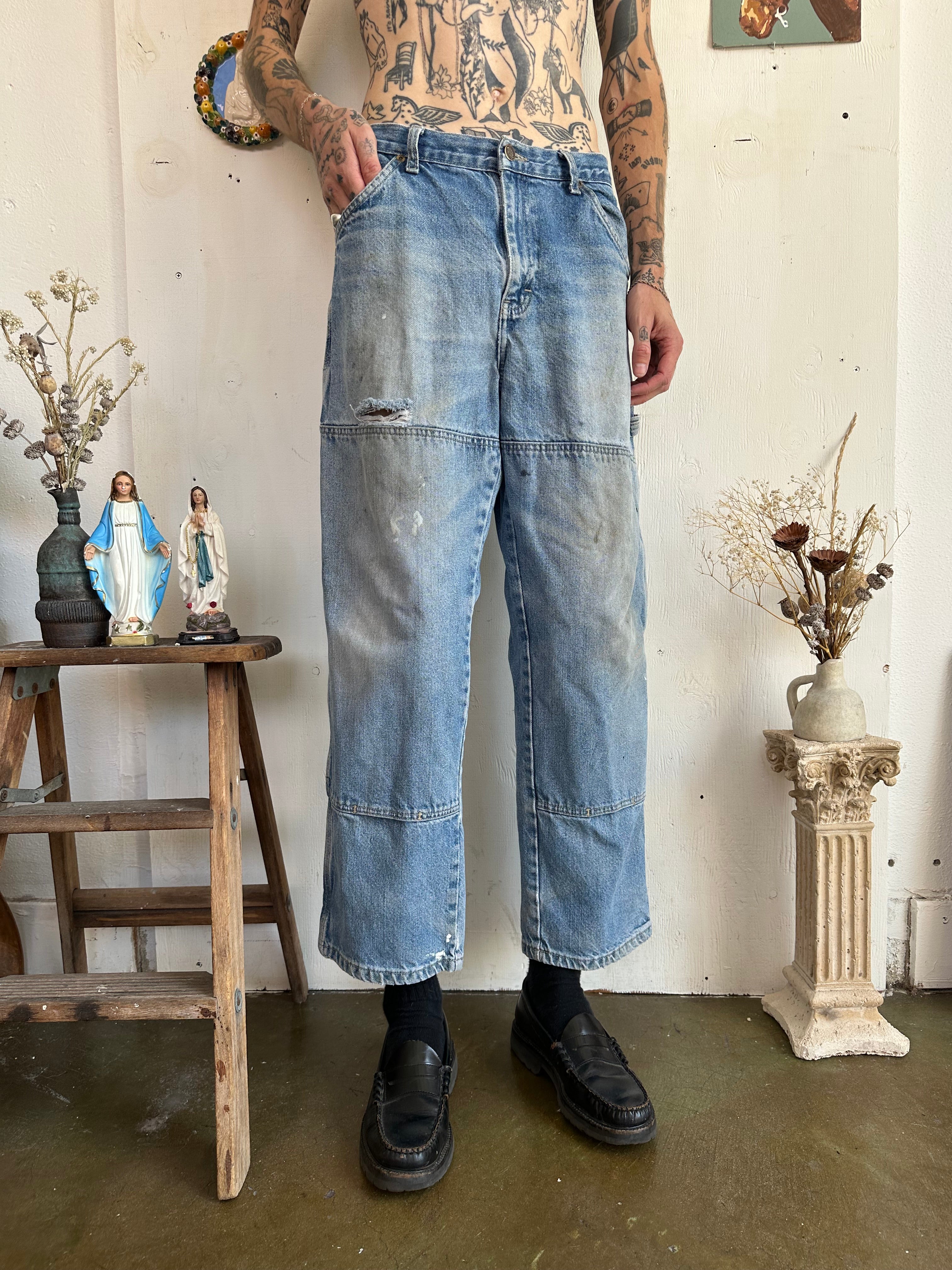 1990s Well Worn Dickies Double Knee Denim (34/29)