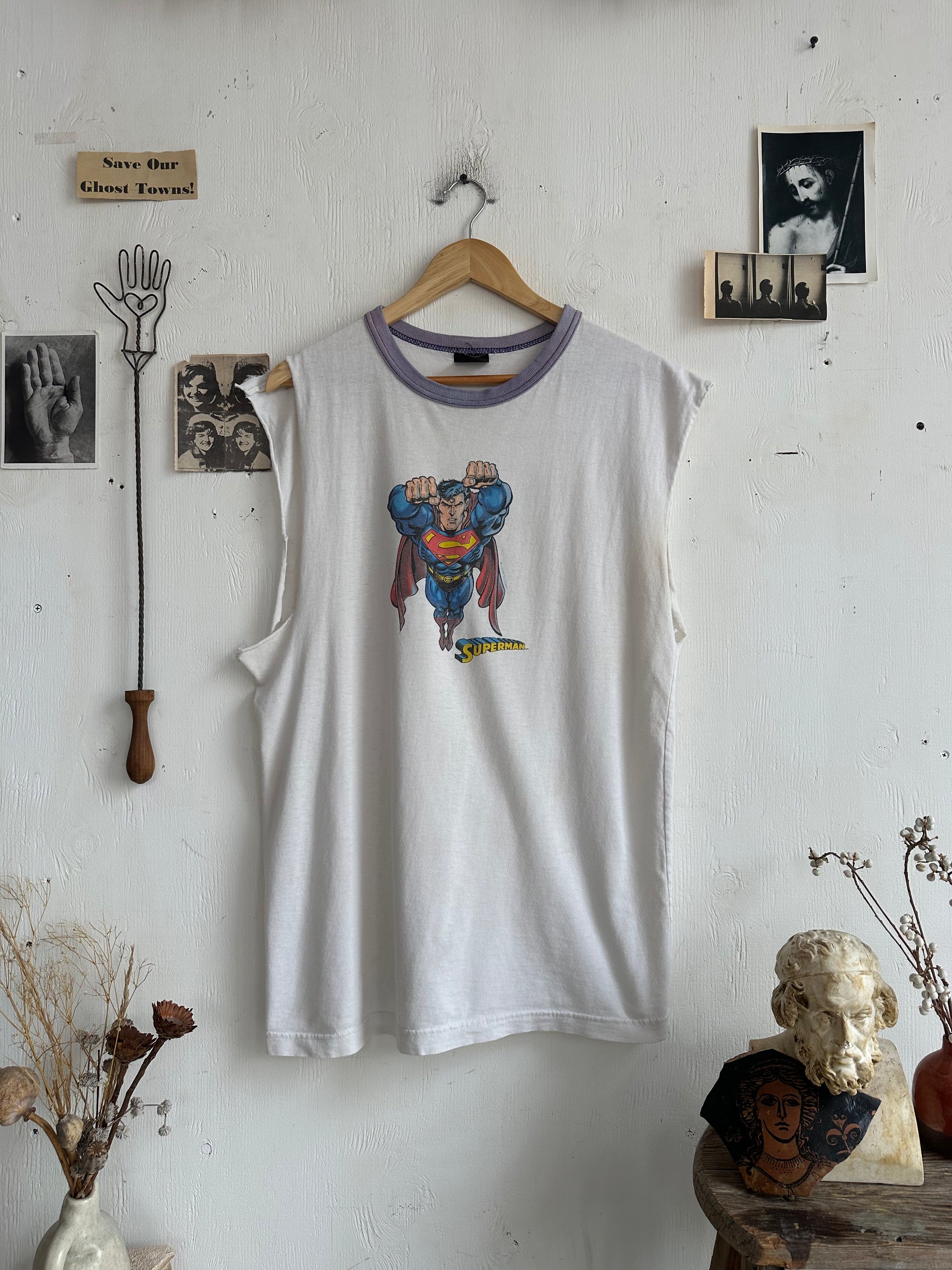 1980s Well Worn Superman Muscle Tee