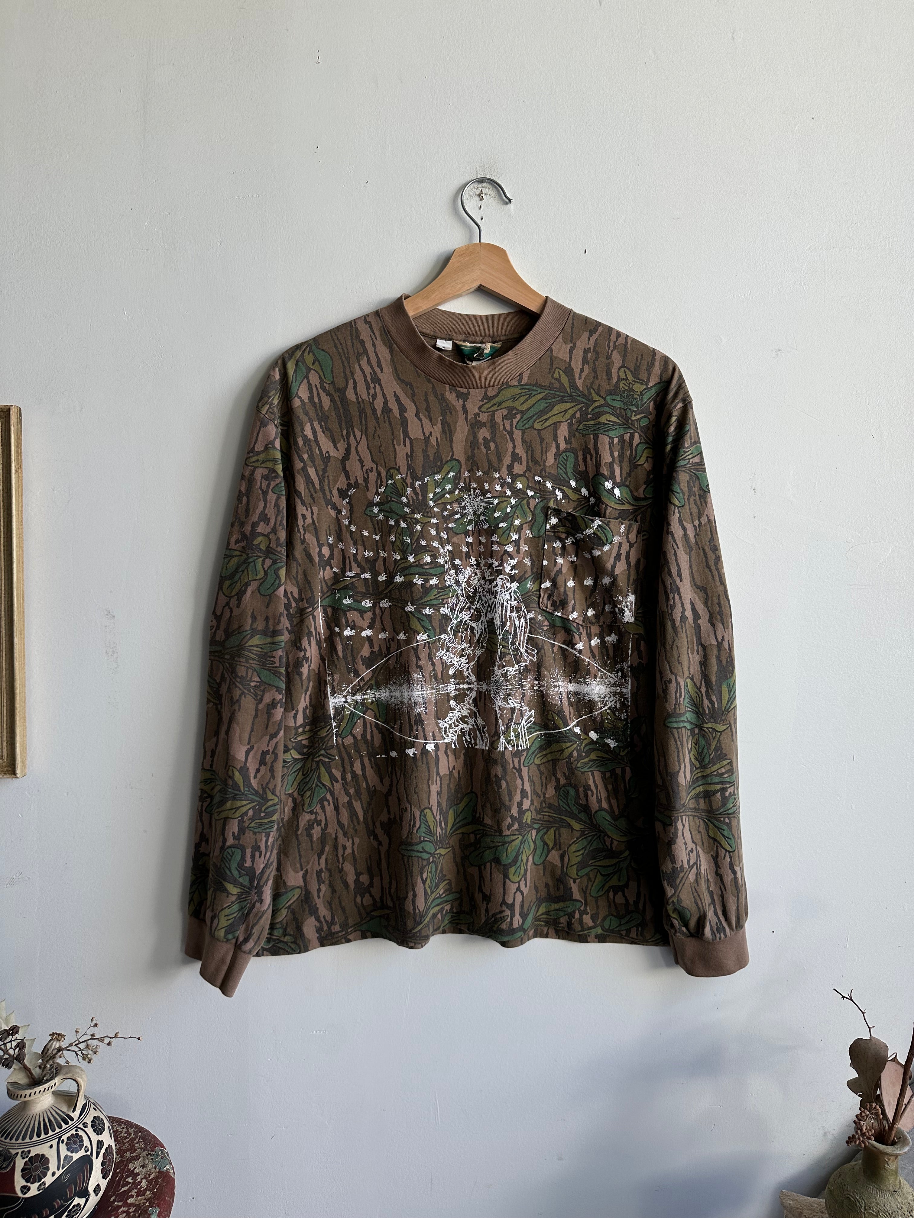 1990s Screen-Printed Mossy Oak Camo Tee (Boxy M)