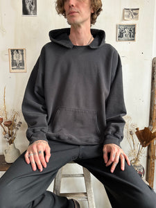 1980s Faded Thick Black Hoodie (Boxy XL)