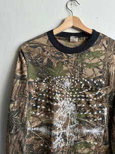 1990s Screen-Printed Camo Pocket Long Sleeve (S/M)