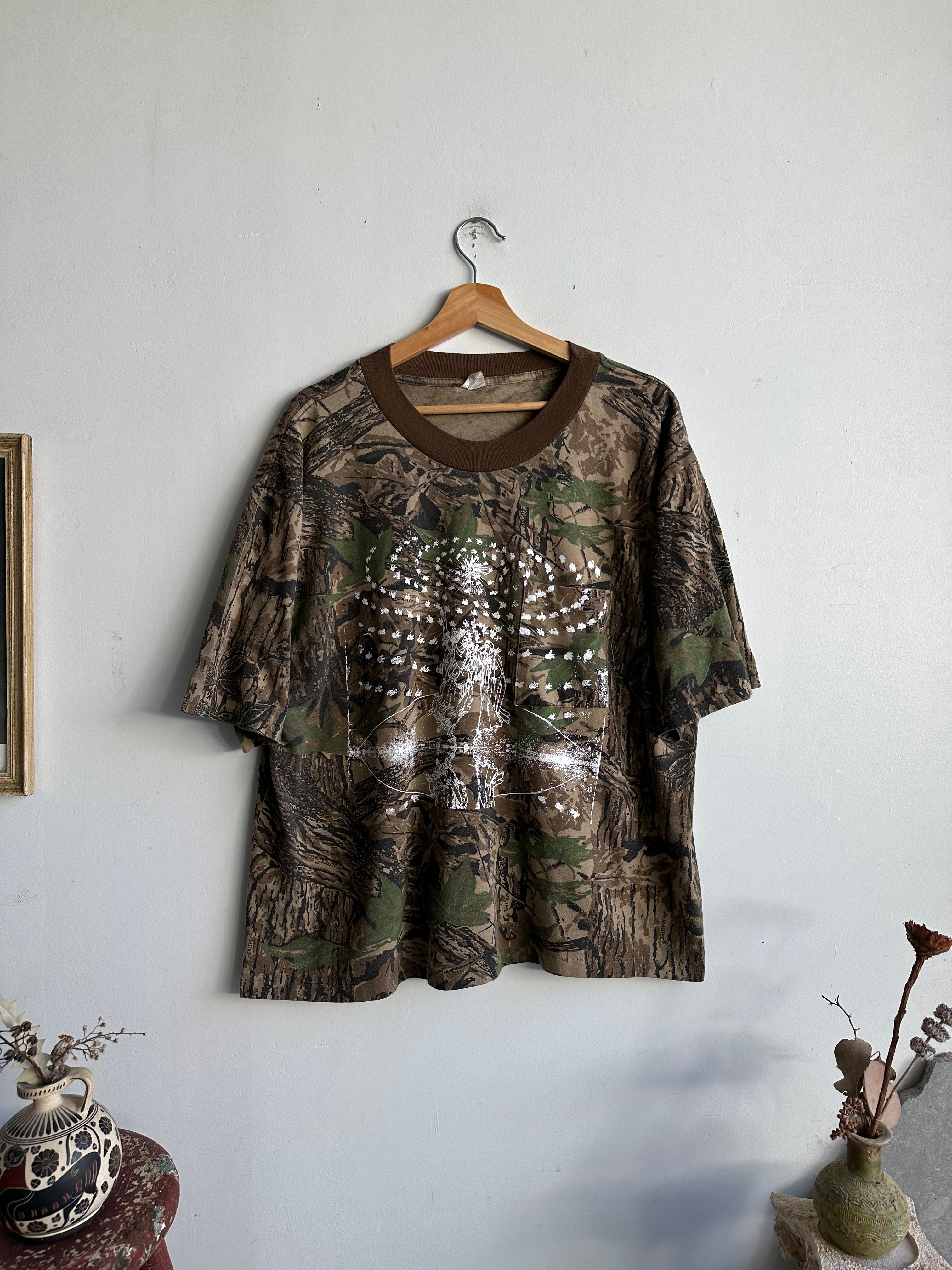 1990s Screen-Printed Camo Pocket Tee (Boxy M)