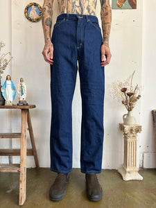 1970s Union Made Lee Dark Wash Straight Leg Denim (29/32)