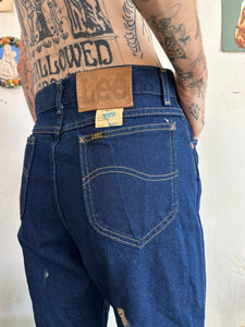 1970s Union Made Lee Dark Wash Straight Leg Denim (29/32)