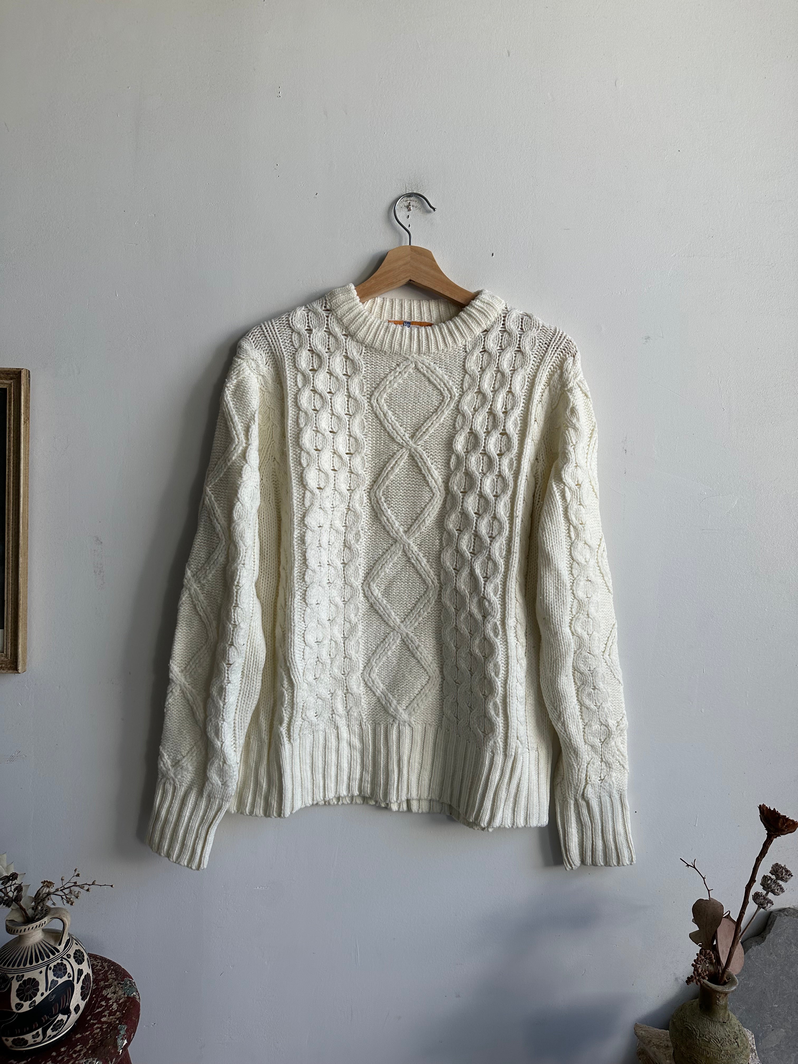 1980s Cable Knit Sweater (S/M)