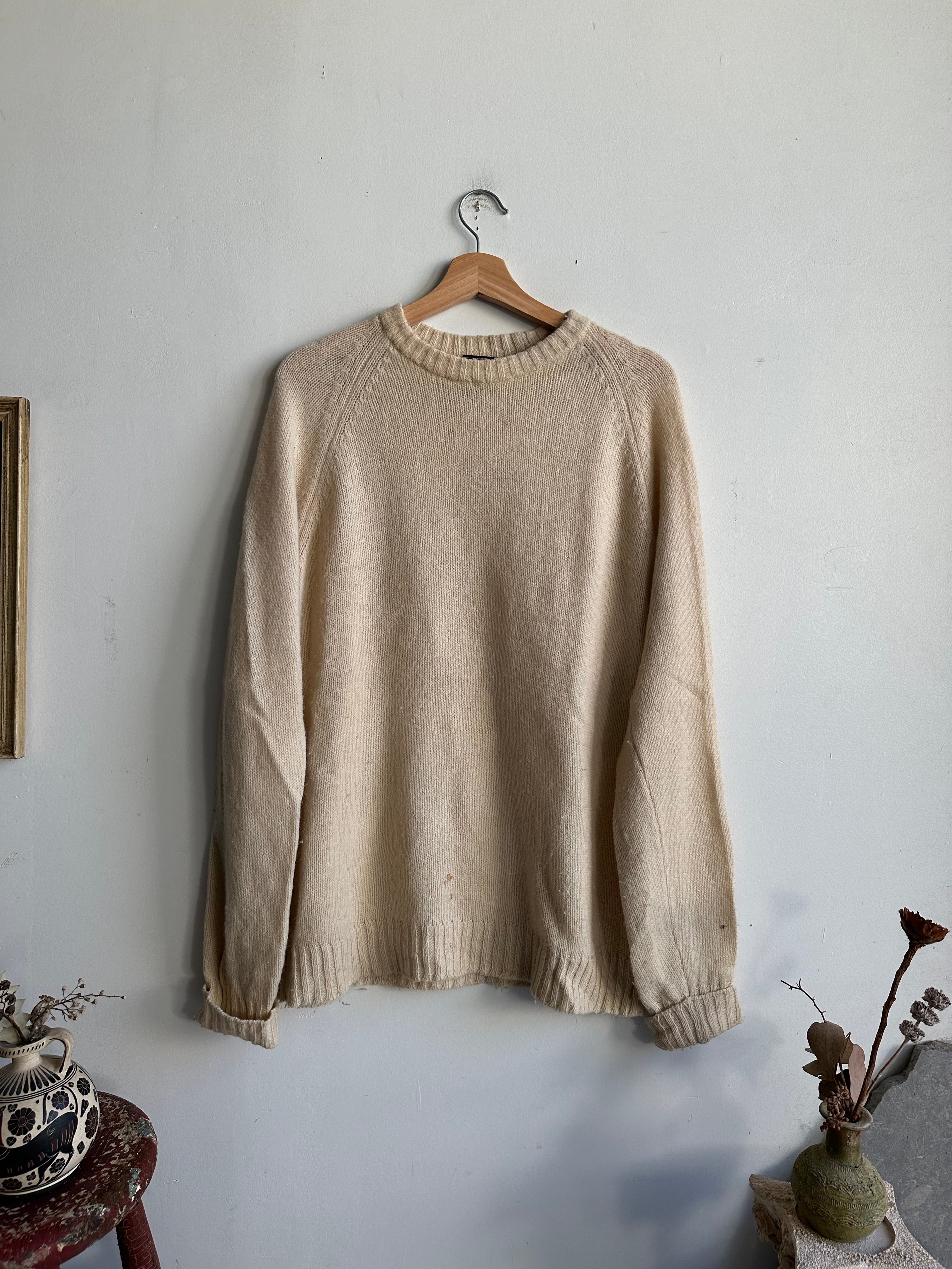 1960s Well-Worn Cream Knit (L)