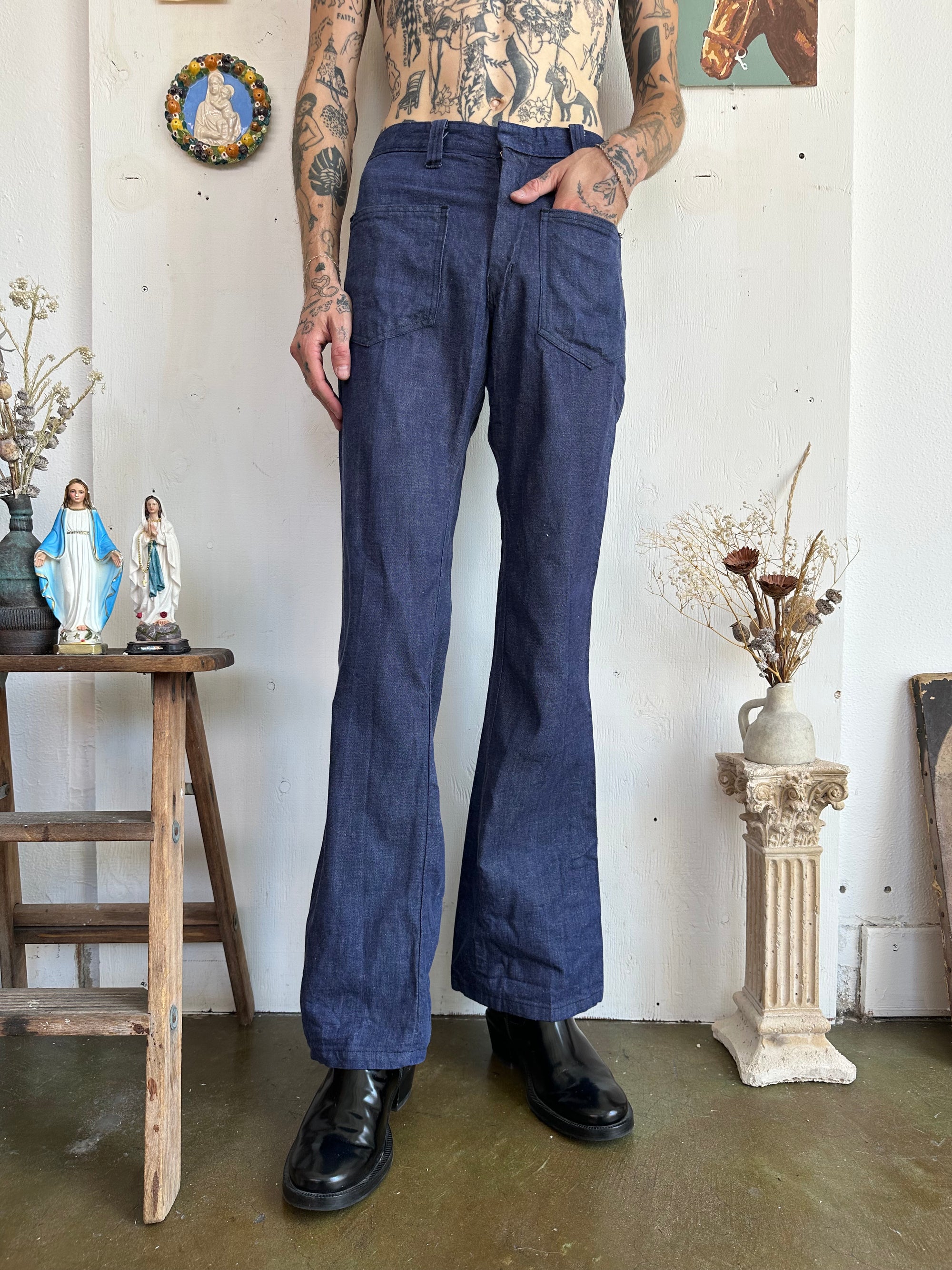 1970s Deadstock Seafarer Flare Denim (29/34)