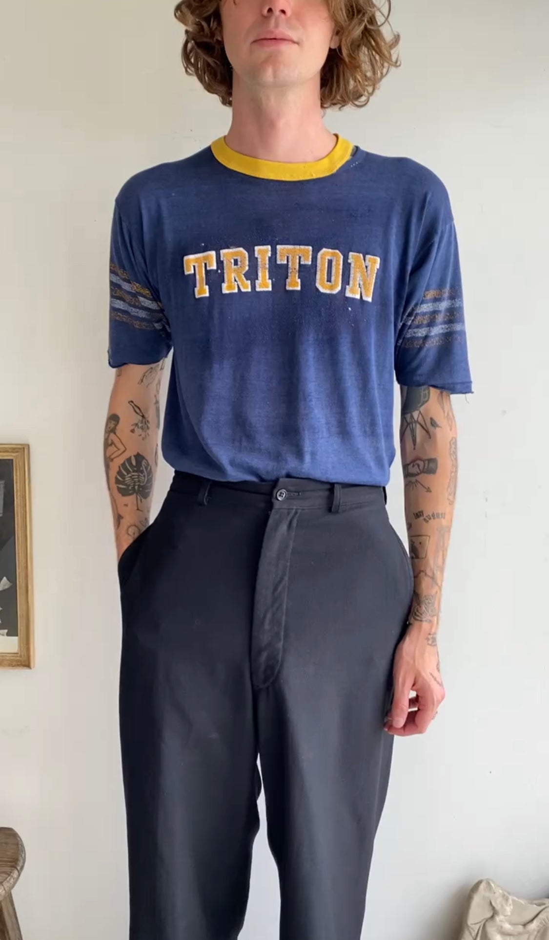 1970s Thrashed Triton T-Shirt (M)