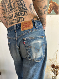 1990s Thrashed Levis 505s (30/30)