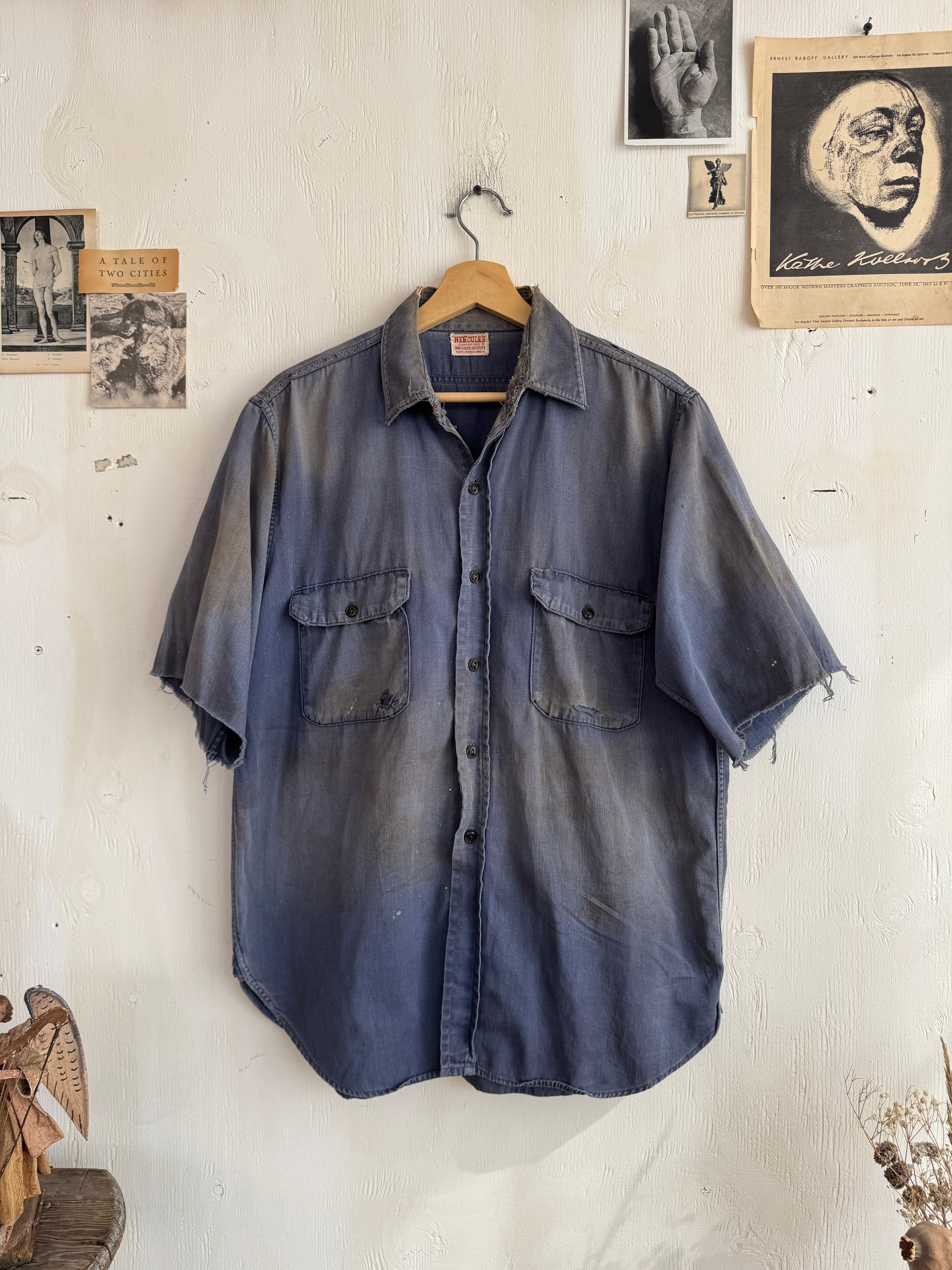 1940s Thrashed Hercules Work Shirt (L/XL)
